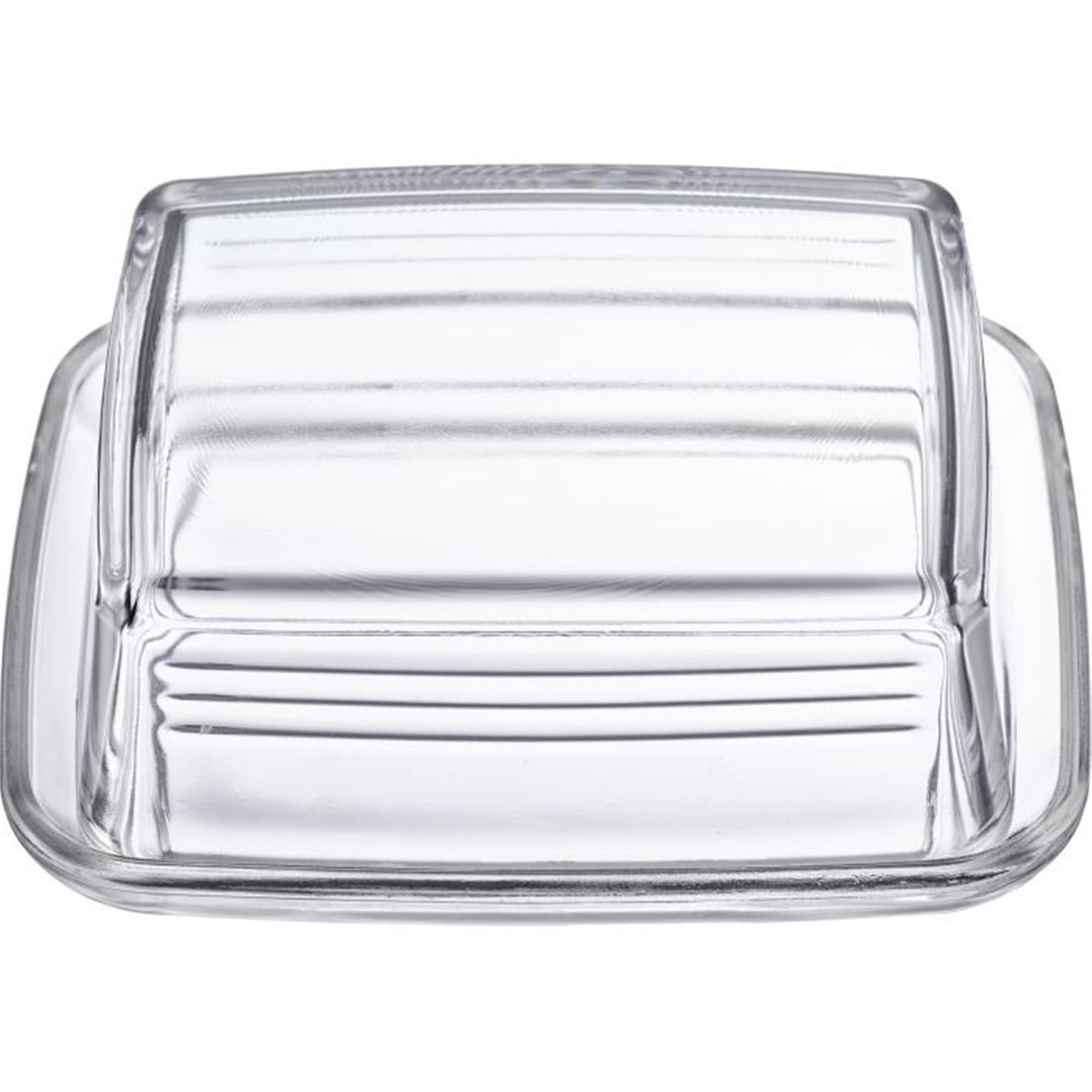 Elegante Butterdose aus Glas von Westmark, 14.3x11.8cm, ideal für die stilvolle Aufbewahrung und Präsentation von Butter.