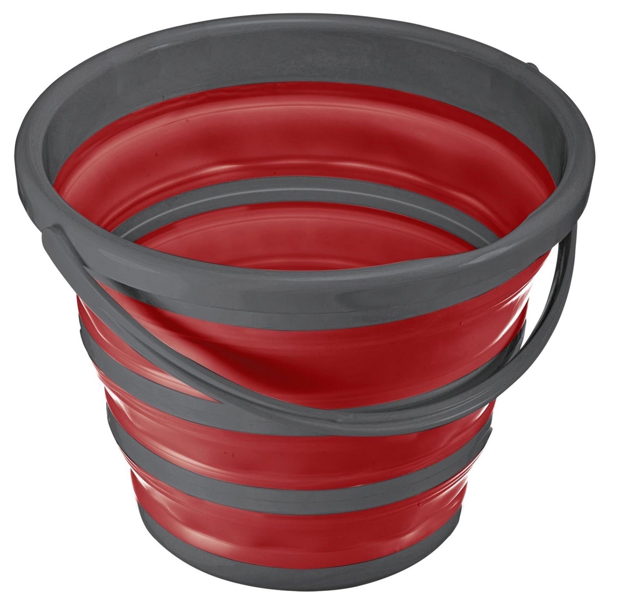 Kompakter faltbarer 10L Eimer von Westmark, perfekt für Camping, Haushalt und Outdoor, leicht zu verstauen und vielseitig nutzbar.