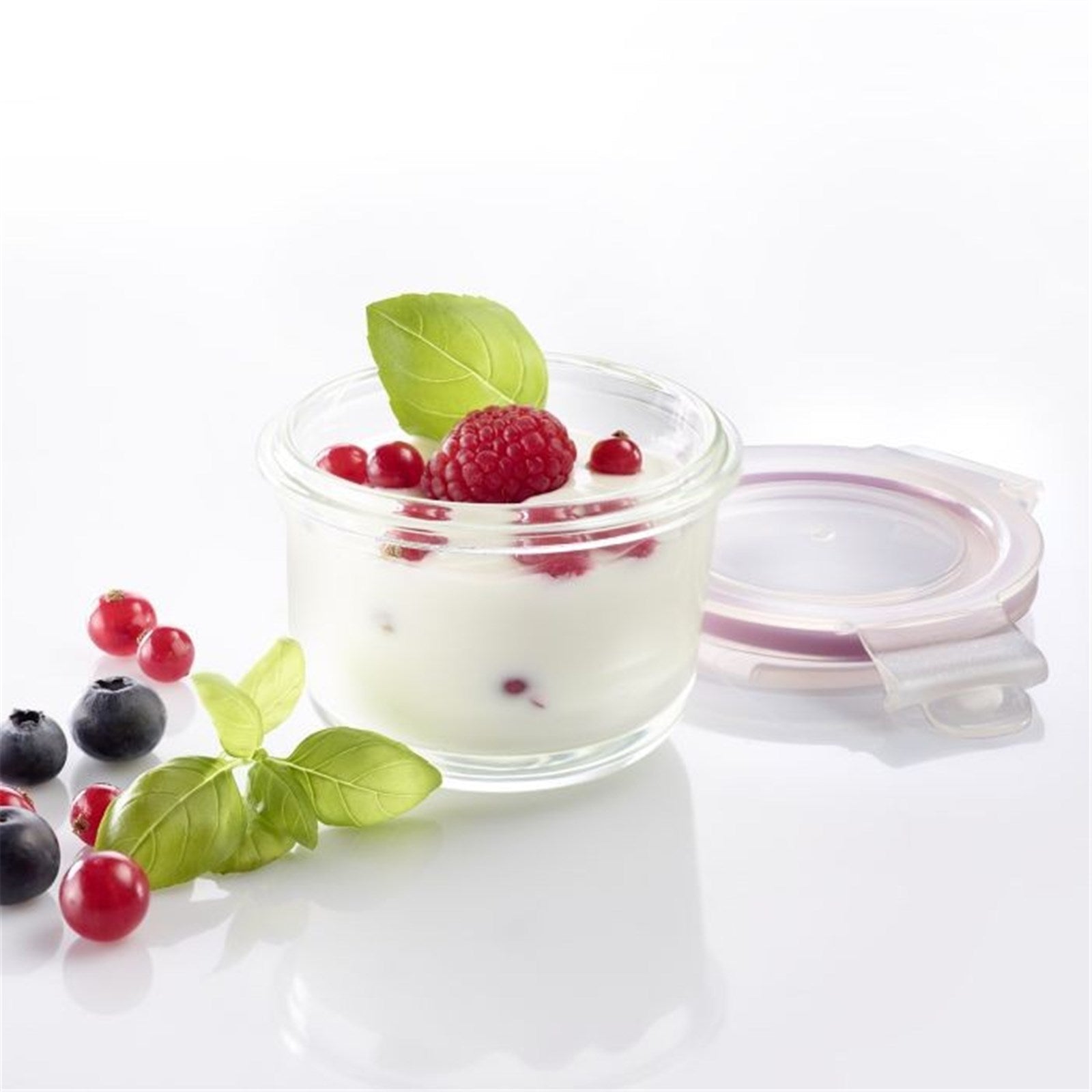 Runde Glas-Frischhaltedose von Westmark, 150ml, ideal für die Aufbewahrung von Lebensmitteln, mit dichtem und auslaufsicherem Deckel.