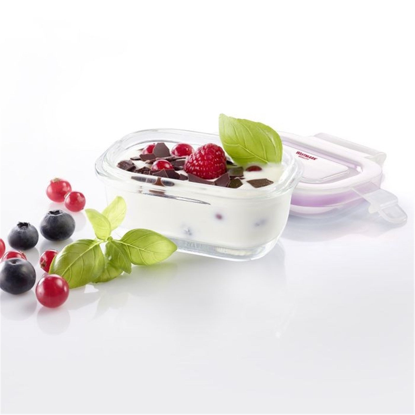 Praktische Glas-Frischhaltedose von Westmark, 120ml, ideal für frische Lebensmittel, robust, hochwertig und vielseitig einsetzbar.