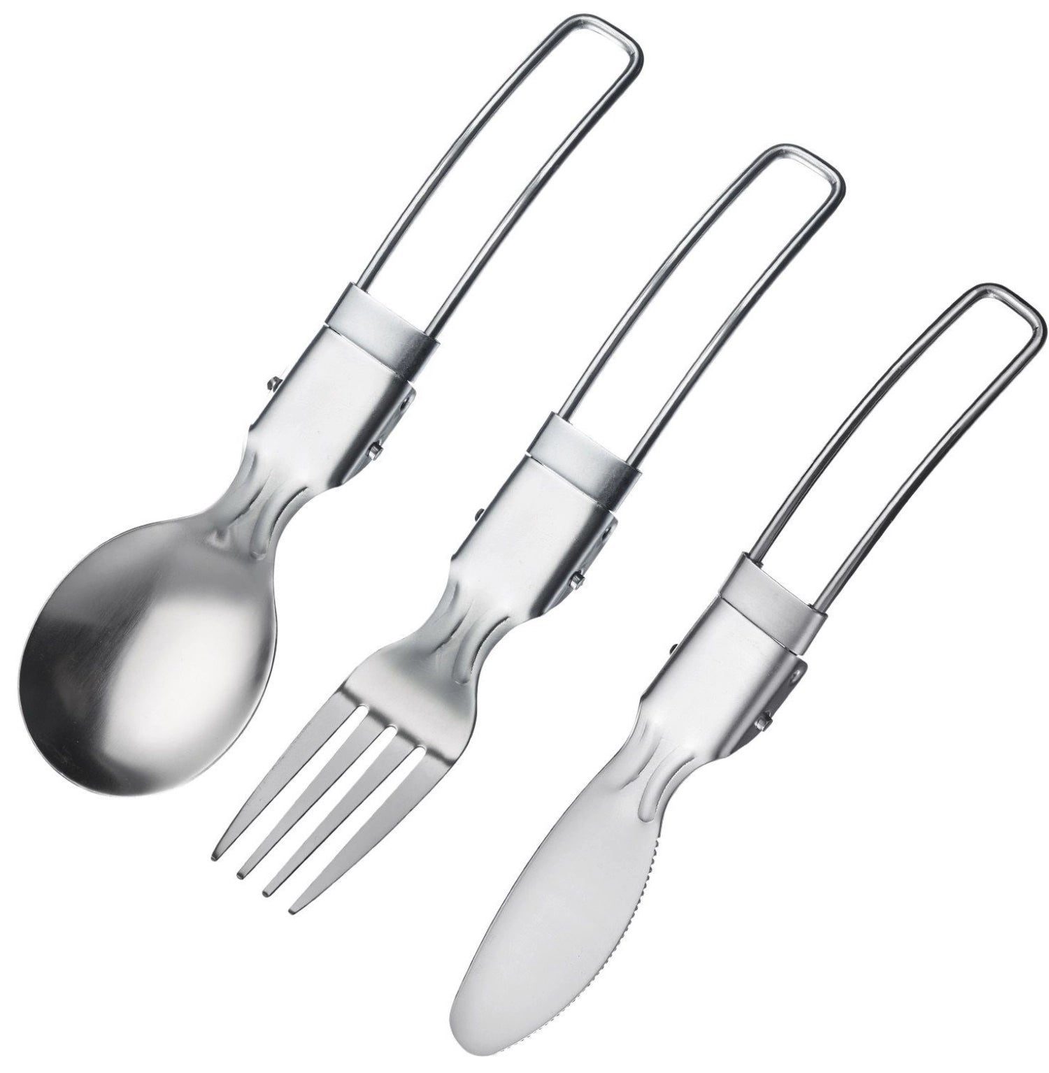 3-teiliges Campingbesteck-Set aus Edelstahl von Westmark, ideal für Outdoor-Aktivitäten, leicht und langlebig für jedes Abenteuer.