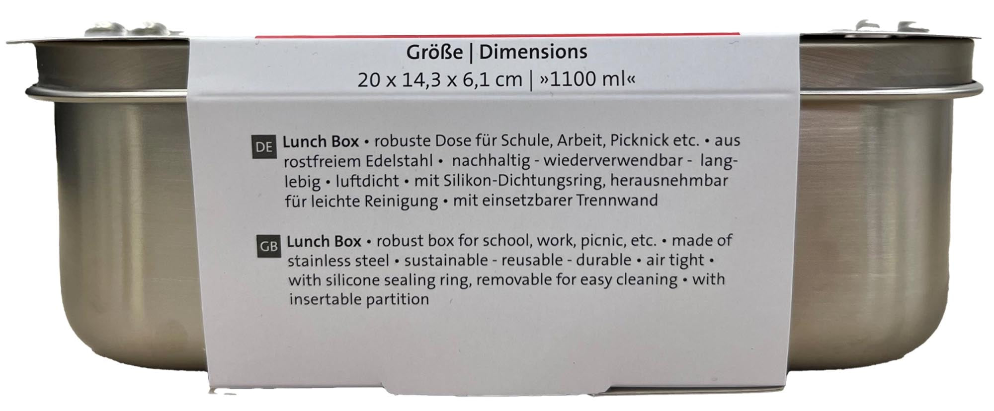 Praktische Lunchbox Viva Mini von Westmark, 1100ml, ideal für unterwegs, robust, kompakt und perfekt für Snacks und kleine Mahlzeiten.