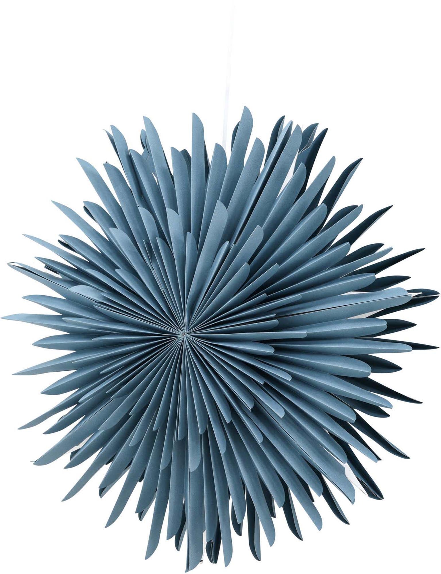 Entdecken Sie die Siegel Pendelleuchte von Venture Home: Ein eleganter Papierstern, der mit seiner faszinierenden Lichtstreuung und harmonischem Design jeden Raum in eine festliche Oase verwandelt.