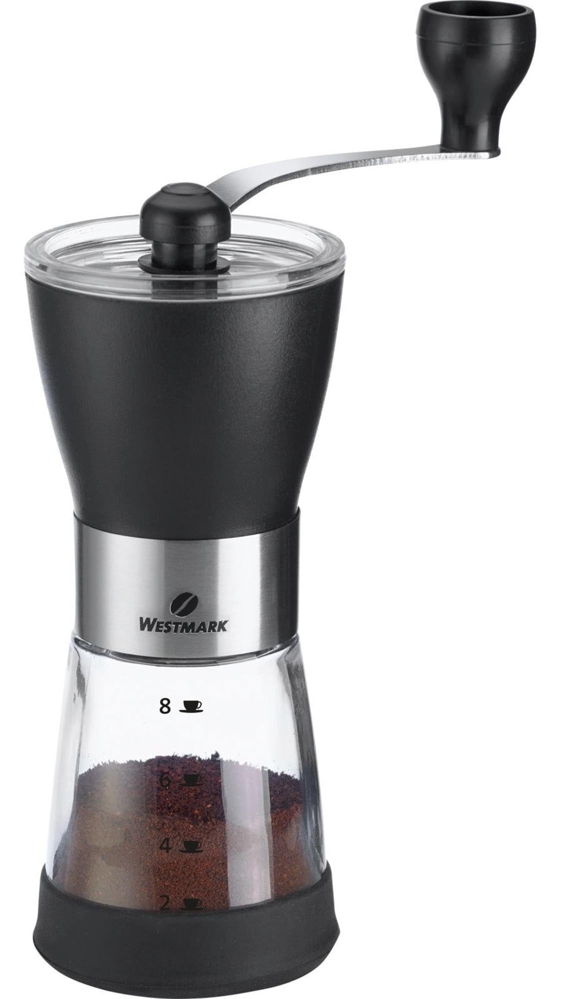 Entdecken Sie die Kaffeemühle Brasilia Negro von Westmark: Edelstahl, ergonomisch, für perfekten Kaffeegenuss. Frisch gemahlener Kaffee leicht gemacht!