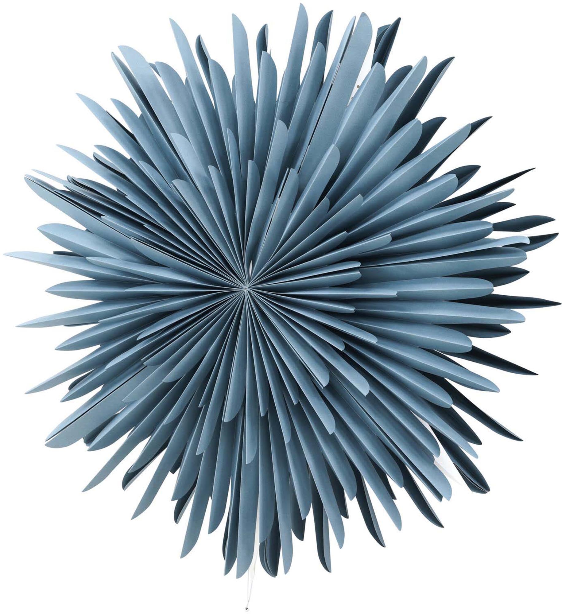 Entdecken Sie die Siegel Pendelleuchte von Venture Home: Ein eleganter Papierstern, der mit seiner faszinierenden Lichtstreuung und harmonischem Design jeden Raum in eine festliche Oase verwandelt.