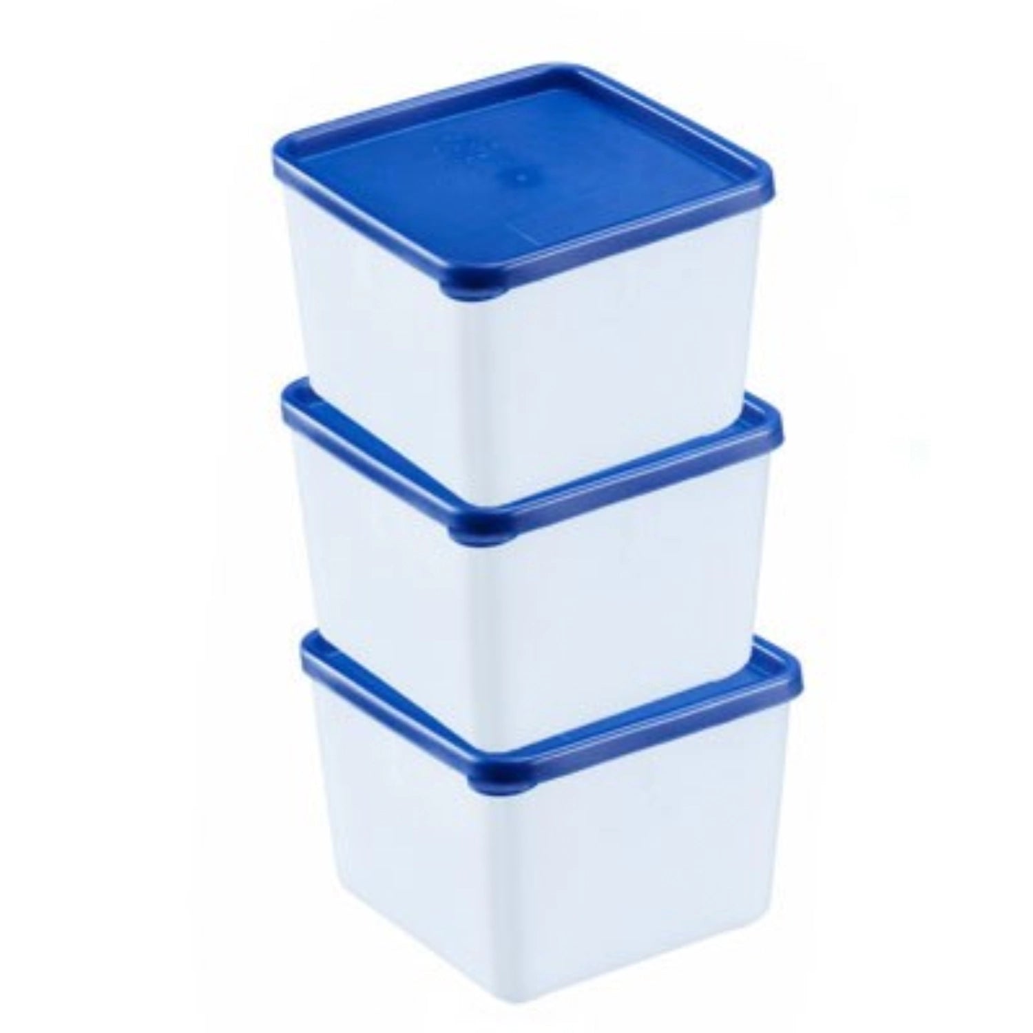 Set aus drei transparenten Gefrierdosen von Westmark, ideal für die Aufbewahrung von Lebensmitteln, 0.75 l, stapelbar und platzsparend.