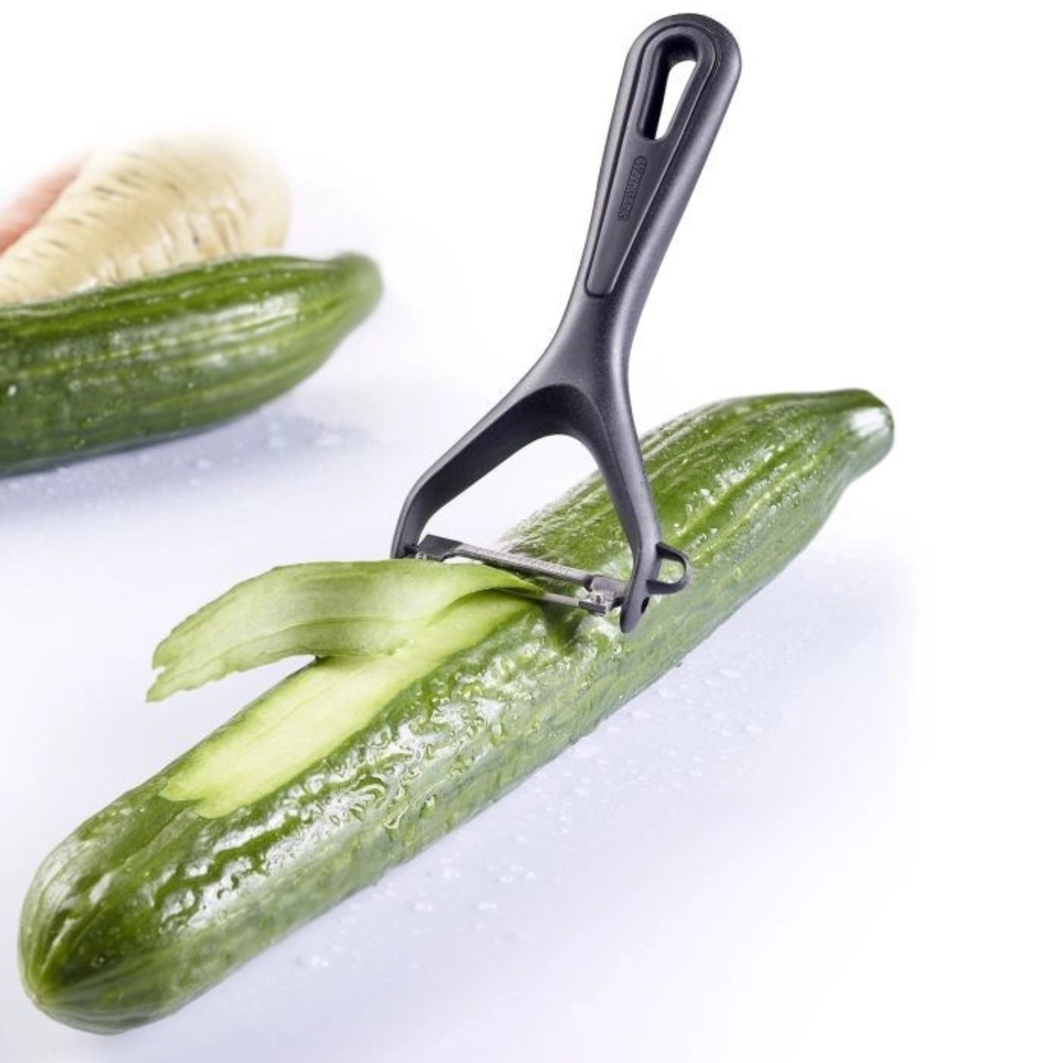 Gemüse- und Spargelschäler Gentle von Westmark, 15x6.9x1.8cm, ergonomisches Design für müheloses Schälen von Gemüse und Spargel.