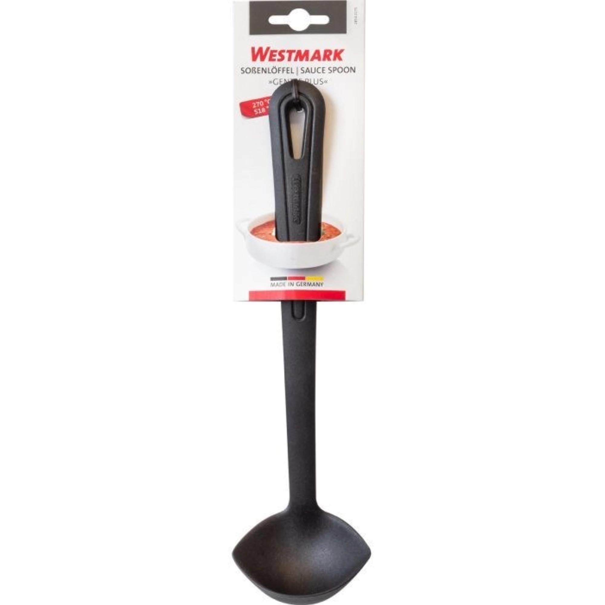 Der Westmark Sossenlöffel Gentle Plus: Perfekt für Sossen, ergonomisch geformt, robust und spülmaschinenfest. Praktisch und stilvoll.