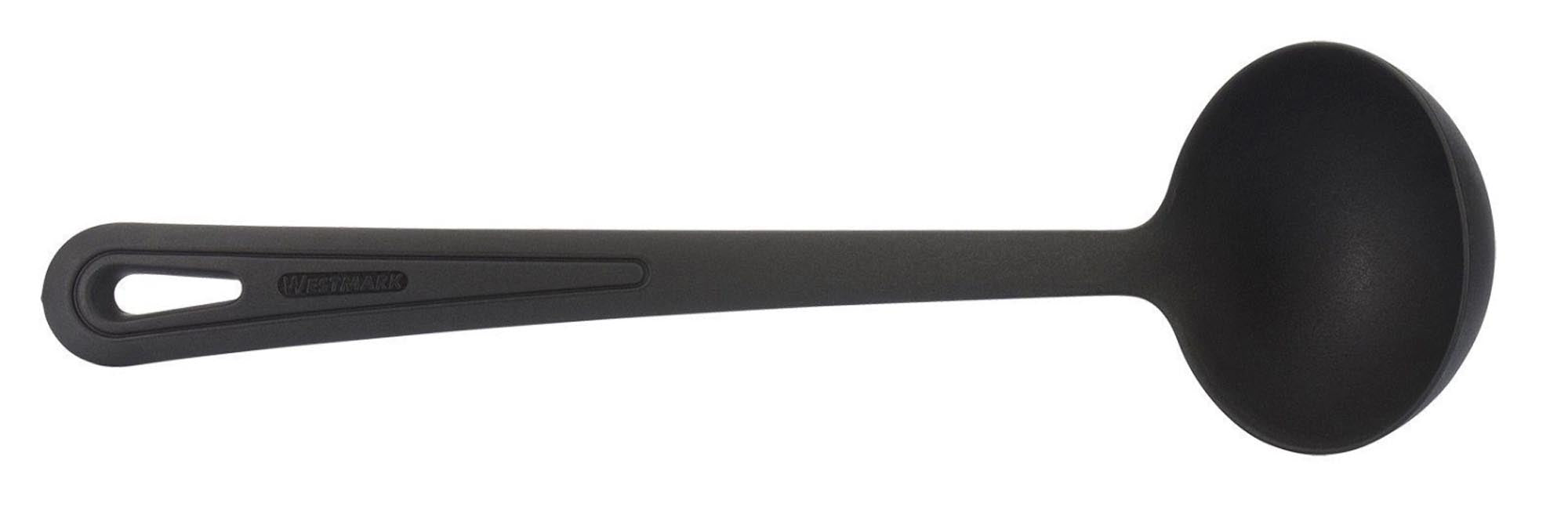 Entdecken Sie die Suppenkelle Gentle Plus von Westmark: hitzebeständig, ergonomisch, spülmaschinenfest und ideal für Suppen und Eintöpfe.