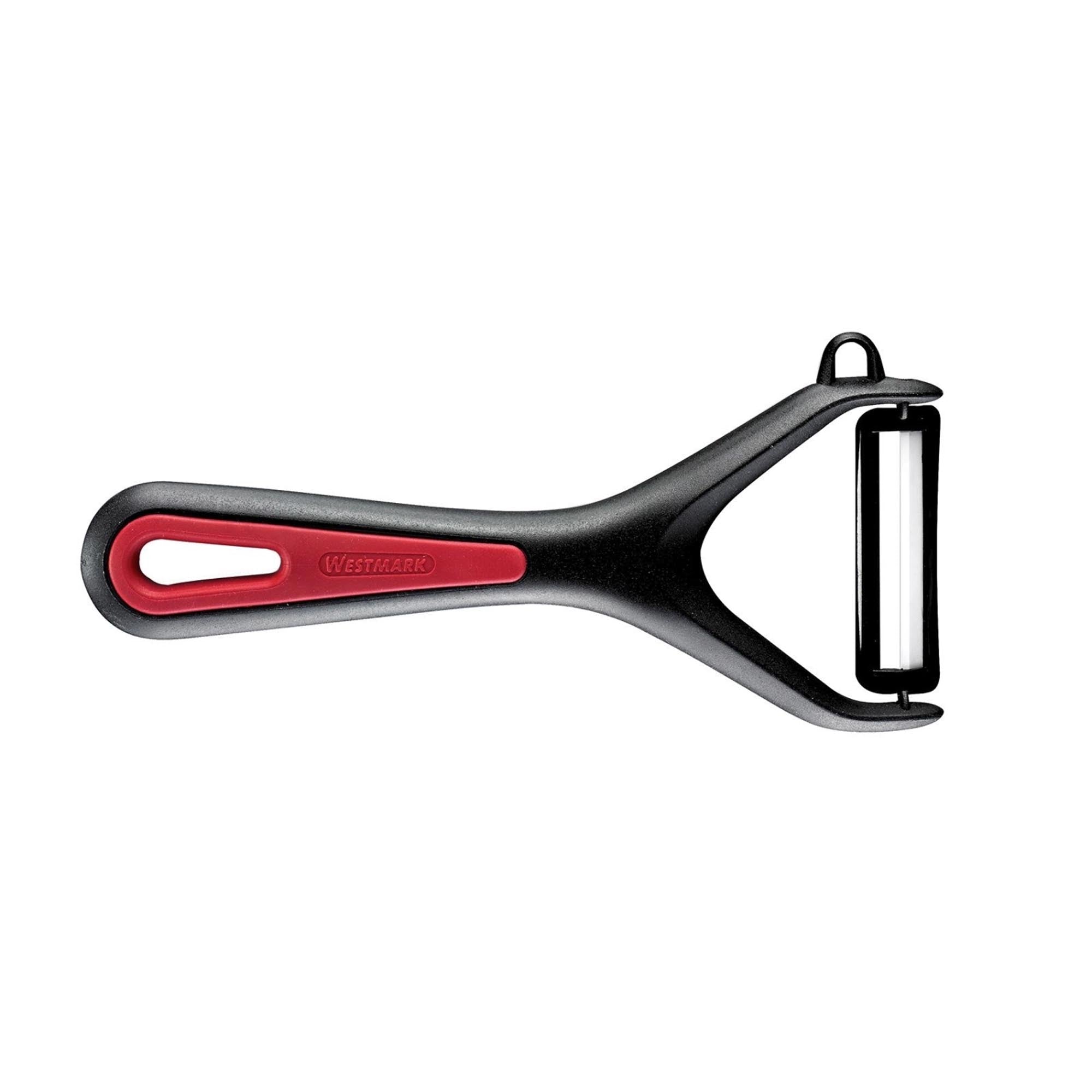 Hochwertiger Gemüse- und Spargelschäler von Westmark mit langlebiger Keramikklinge für müheloses und präzises Schälen.