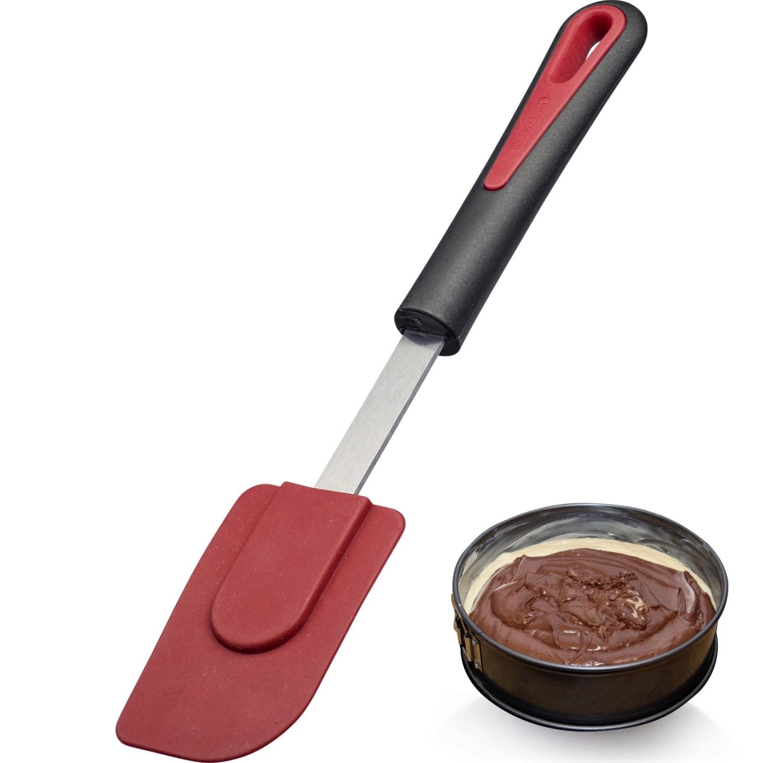 Hochwertiger Teigschaber Gallant von Westmark, ideal zum Rühren und Schaben, mit ergonomischem Design und edler schwarzer Oberfläche.