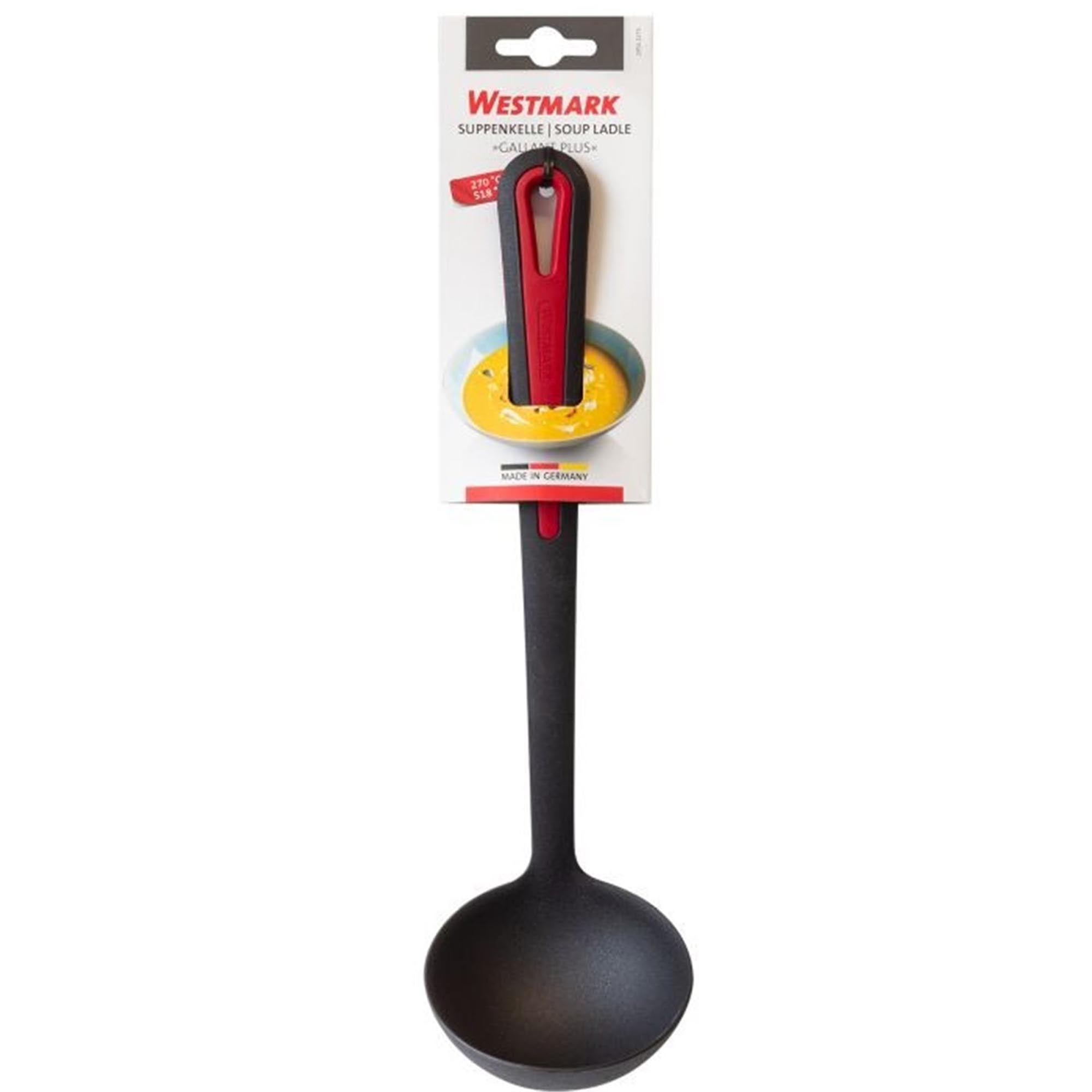 Hochwertige Suppenkelle Gallant Plus von Westmark, ideal für Suppen und Saucen, robust, langlebig und spülmaschinengeeignet.