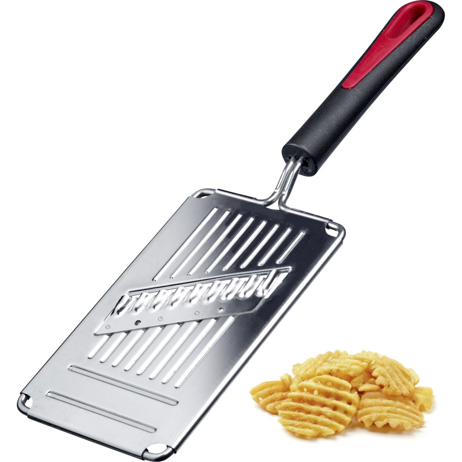 Der Westmark Gallant Wellen- und Gitter-Schneider schneidet Obst und Gemüse dekorativ für kreative Speisen.