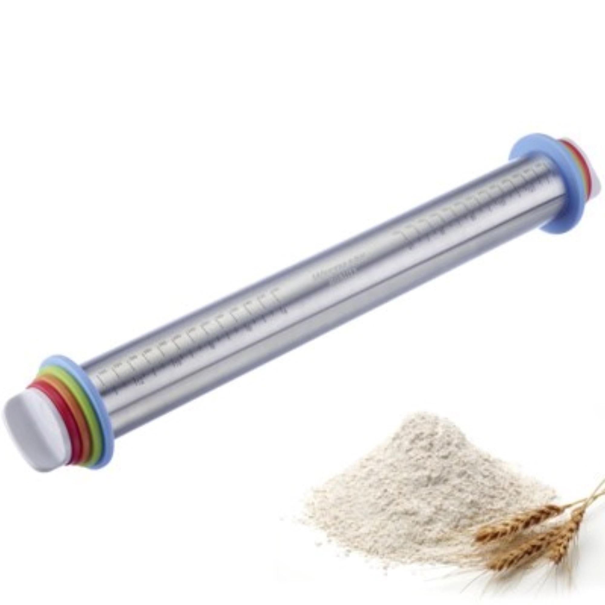 Teigroller mit 4 Distanzringen, perfekt für gleichmässiges Ausrollen, 43,5 cm lang, hochwertig von Westmark.