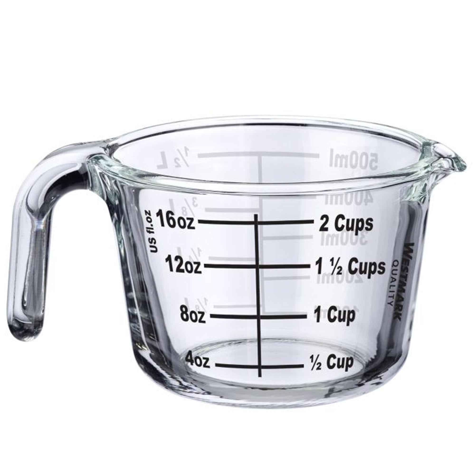 Elegante Messkanne aus robustem Borosilikatglas, 0,5 l, perfekt für präzise Messungen in der Küche, von Westmark.