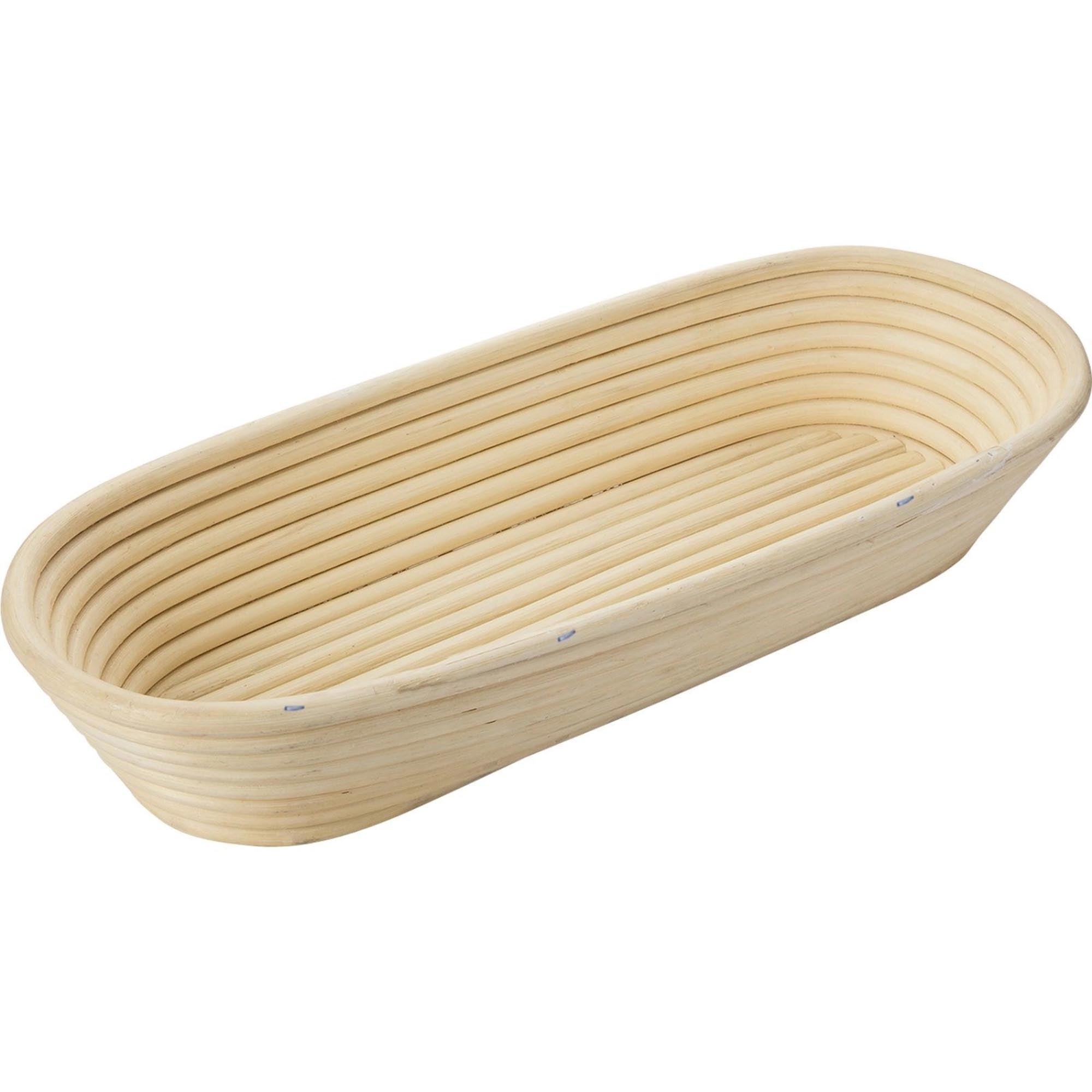 Westmark Gärkörbchen-Set oval, 39,5x15,4x7,2 cm, mit Stoffbezug, ideal für Brotbacken und gleichmässige Teiggärung.