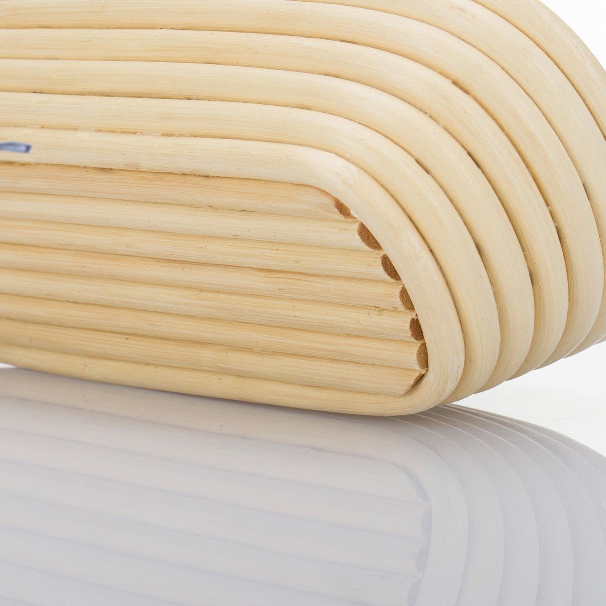 Ovales Gärkörbchen-Set von Westmark, ideal für Brotbacken, mit Stoffbezug, Masse: 27,5 x 14 x 7,1 cm, für perfekte Teigführung.