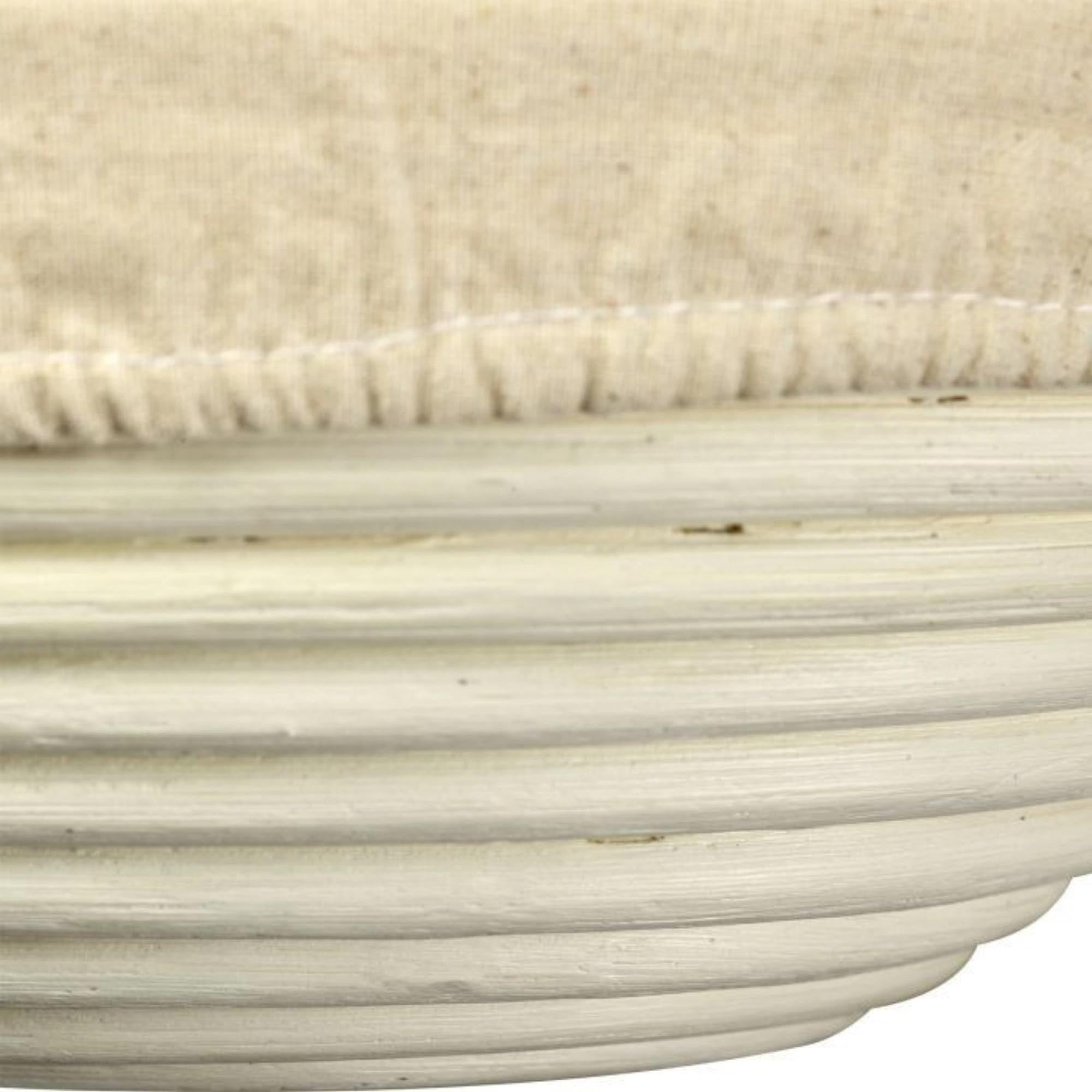 Grosser, runder, beiger Bezug von Westmark, perfekt für Brotkörbe, aus robustem Material, elegant und funktional.