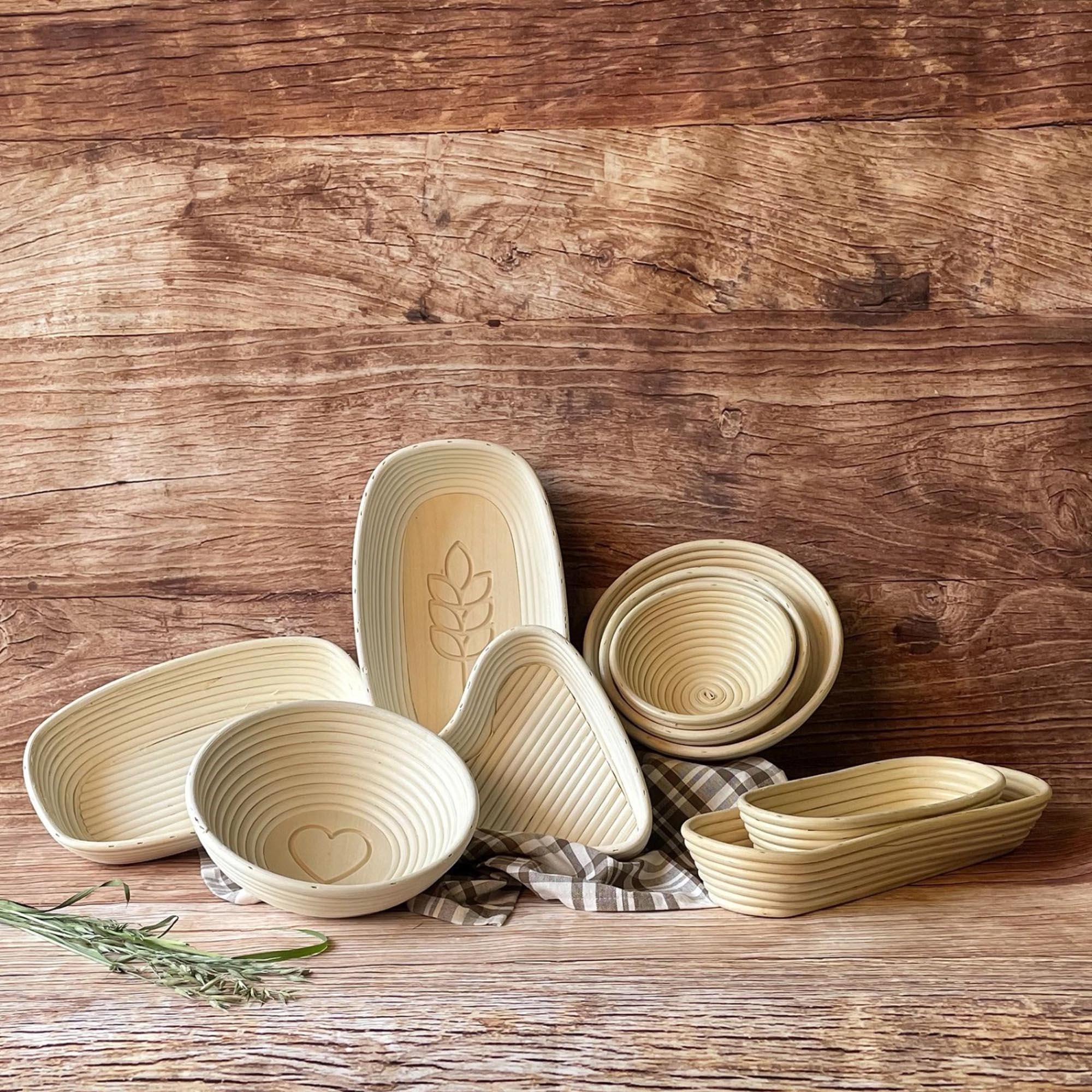 Westmark Gärkörbchen-Set oval, 33.5x20.5x8cm, mit Stoffbezug, perfekt für Teiggärung und Brotformen, robust und funktional.