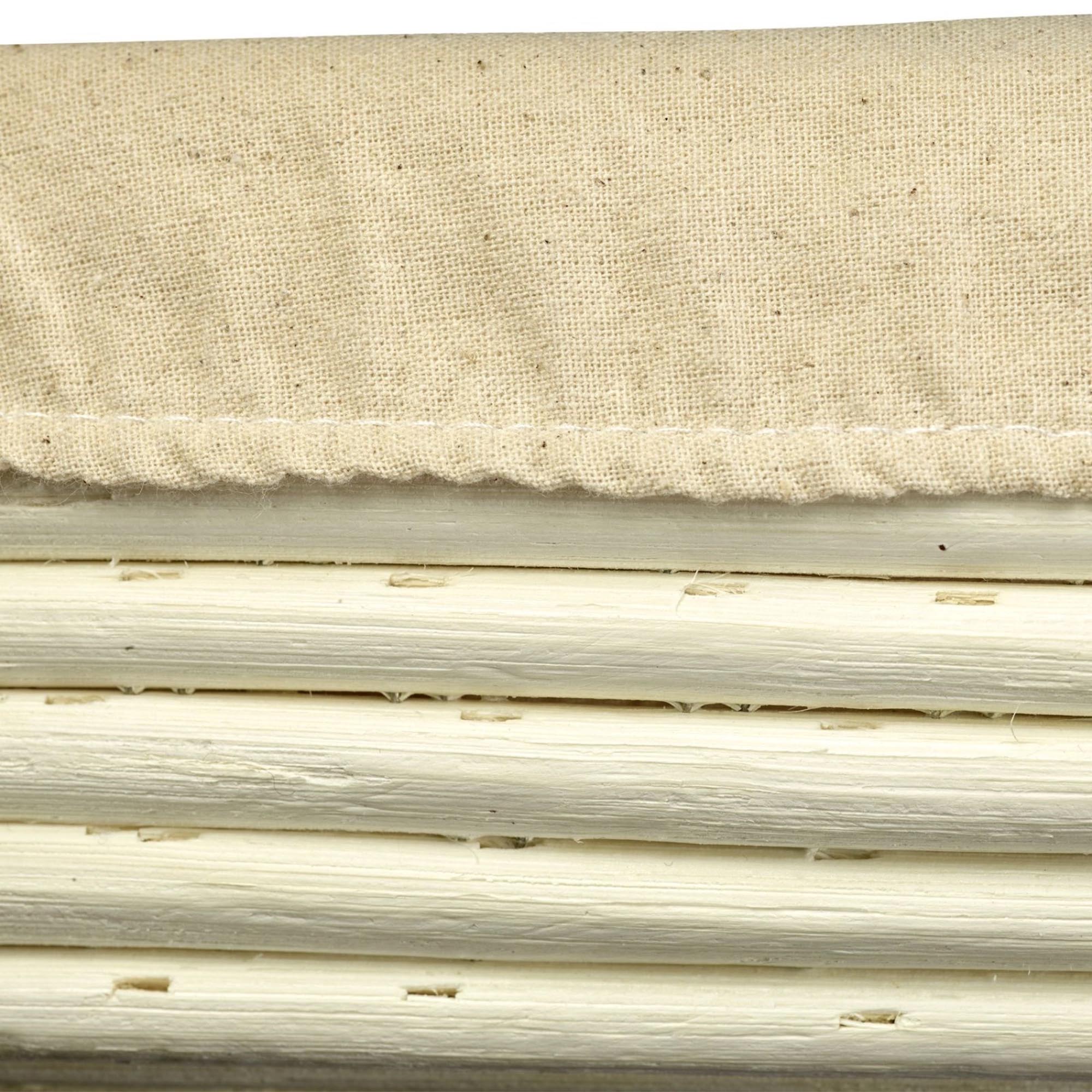 Rundes Gärkörbchen-Set mit Herzmotiv und Stoffbezug, ideal für Brotbacken, Masse: 24,5 x 8,5 cm, von Westmark.