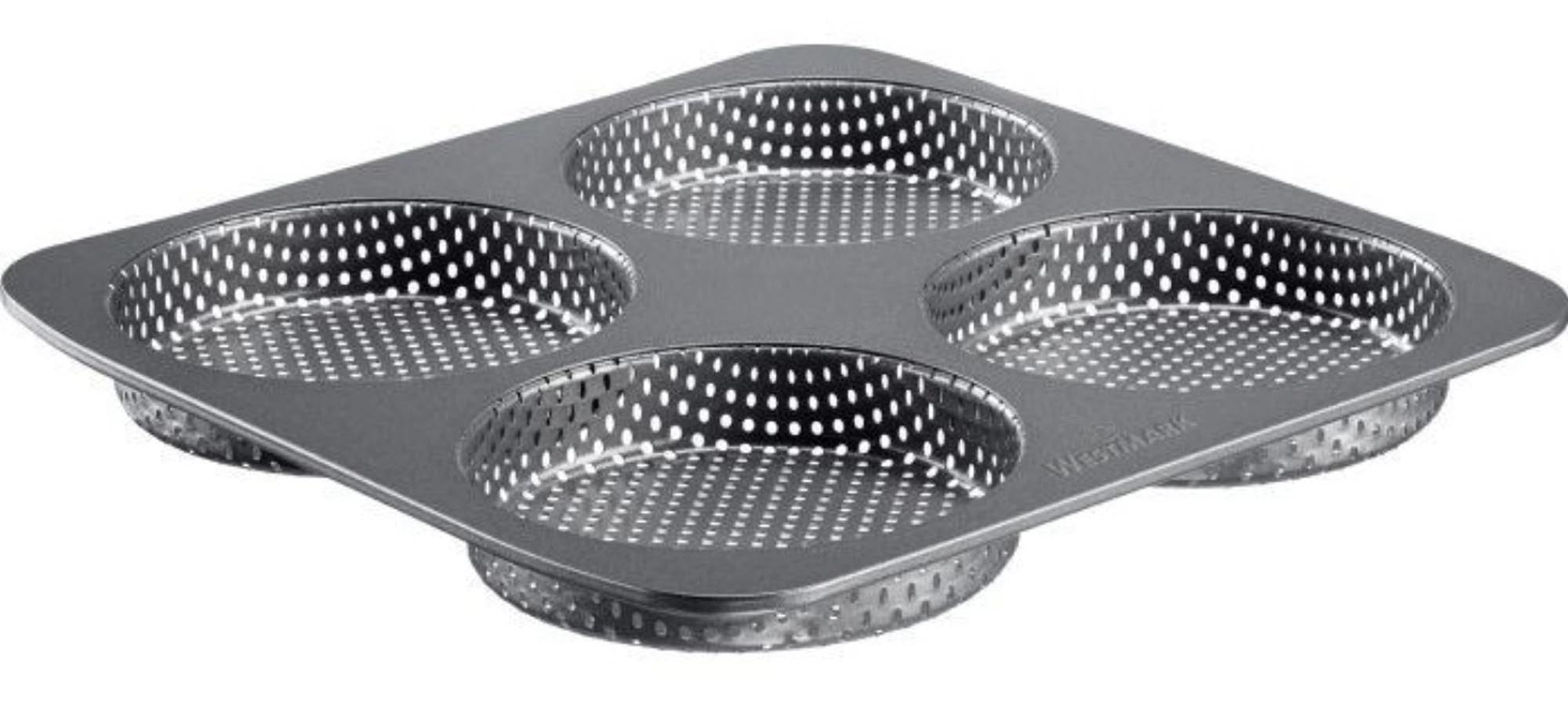 Entdecken Sie die 4er Burger Brötchen Backform Big von Westmark (28x28 cm) für perfekte, frisch gebackene Burger Brötchen. Hochwertig, antihaftbeschichtet und pflegeleicht!