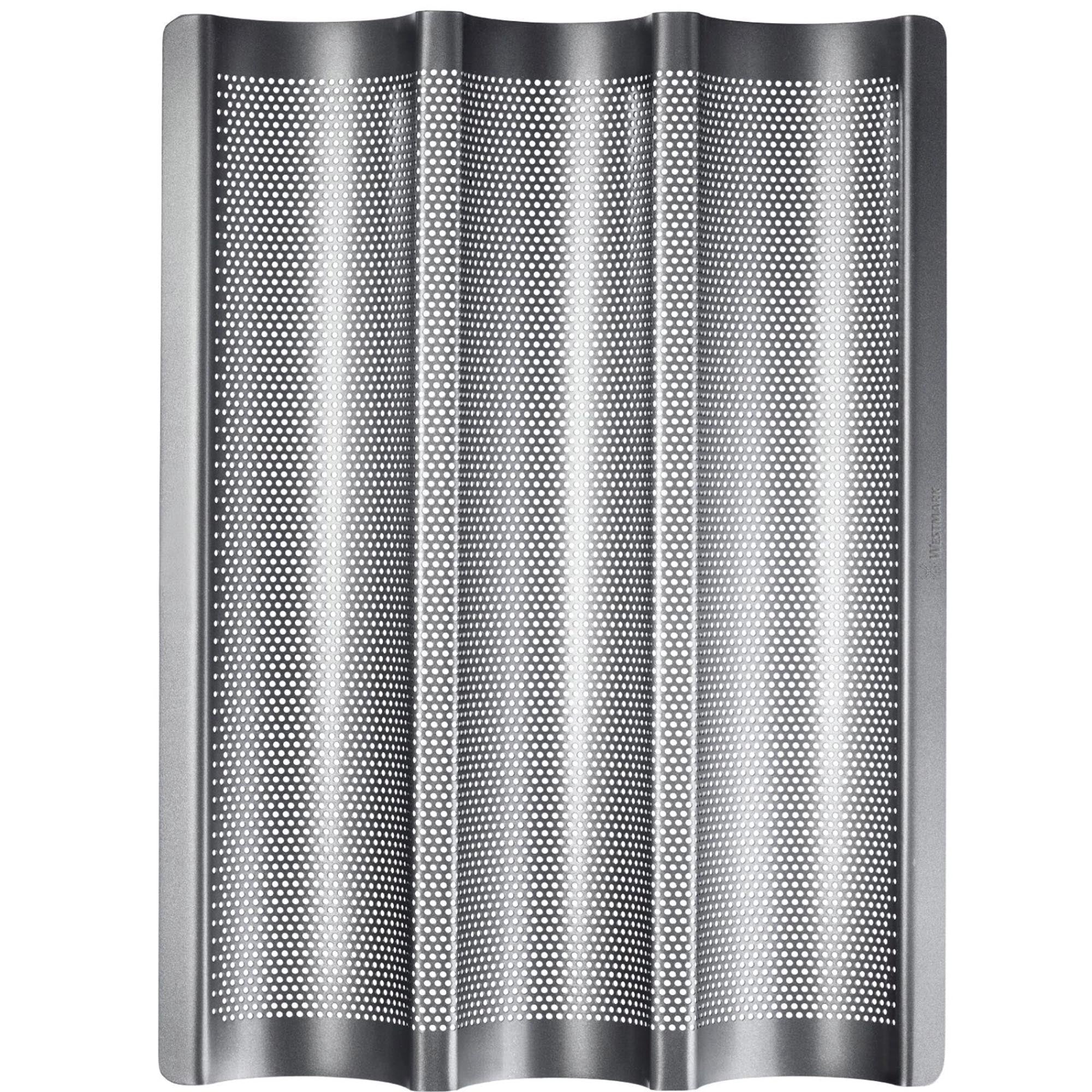 Westmark 3er Baguette-Backform, 38.5x28cm, für perfekte Baguettes, antihaftbeschichtet, robust und ideal für knuspriges Backen.