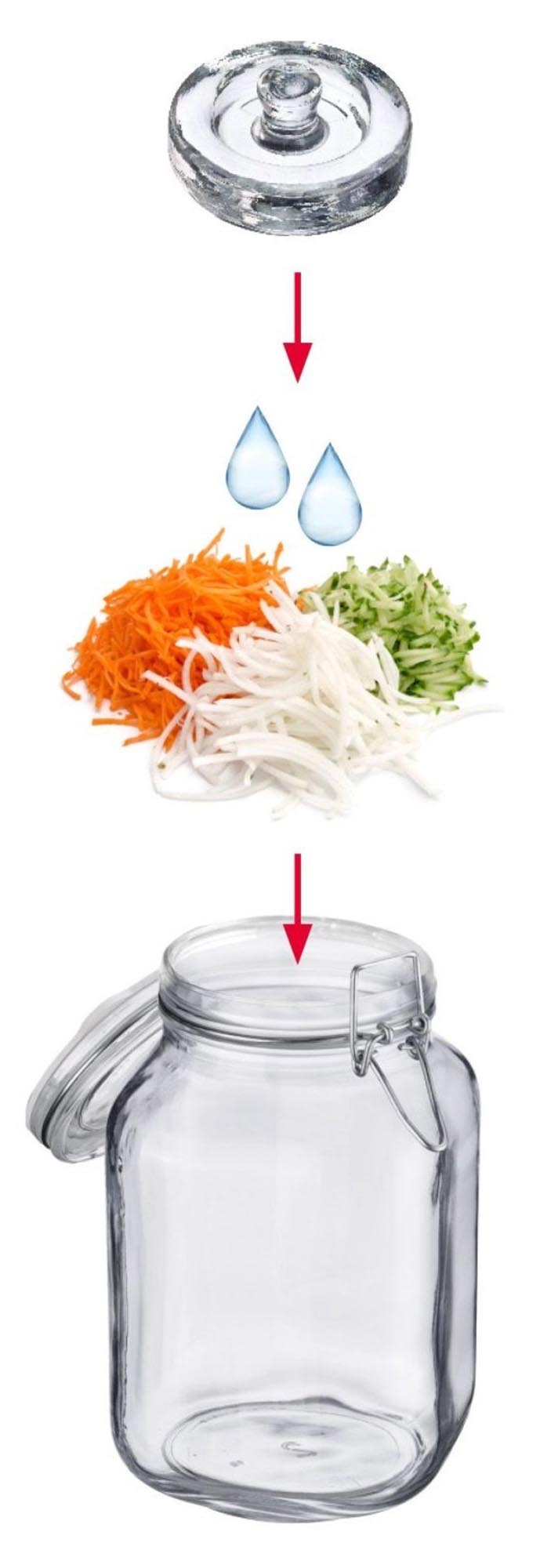 4er Set Fermentiergewichte (8 cm) von Westmark, ideal zum sicheren Beschweren von Gemüse beim Fermentieren.