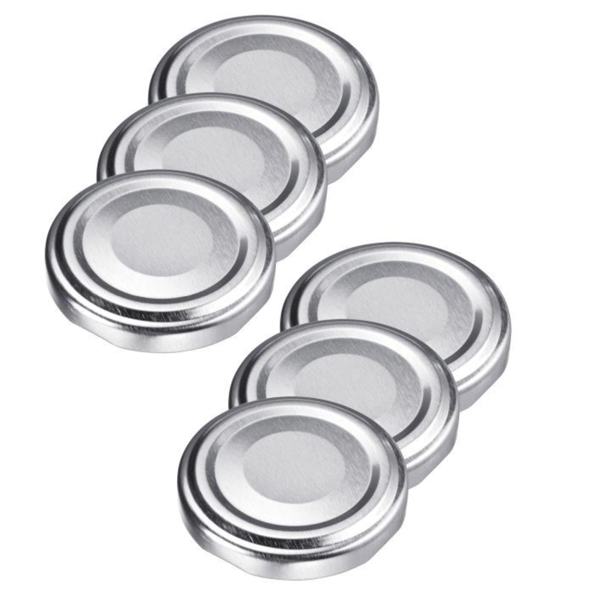 Entdecken Sie die 6 Ersatz-Schraubdeckel von Westmark (D48mm) aus langlebigem Aluminium. Ideal für Gläser und Flaschen, korrosionsbeständig und umweltfreundlich.