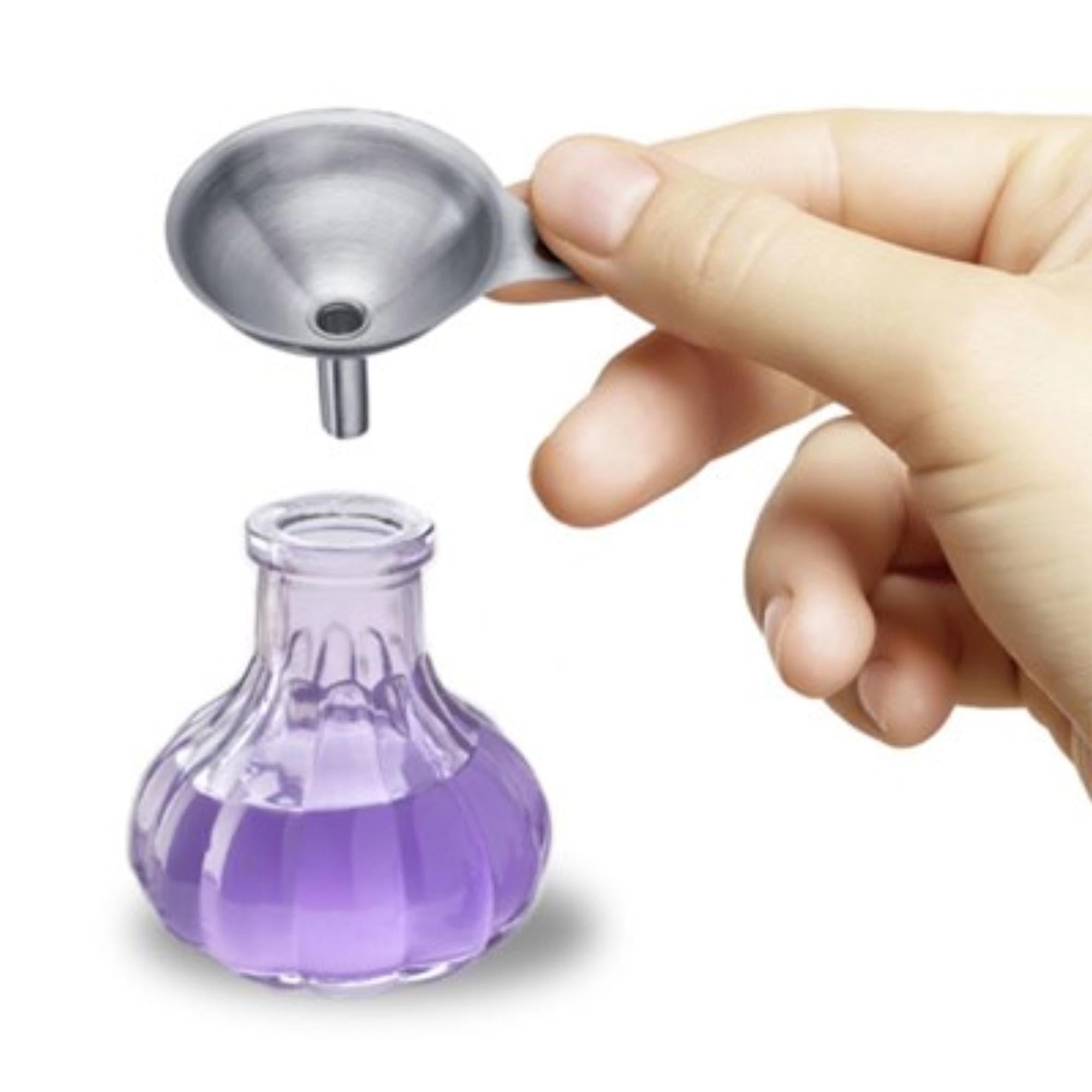 Praktisches 3-teiliges Edelstahl-Trichter-Set von Westmark, ideal für präzises Umfüllen, Durchmesser: 45, 55, 75 mm.