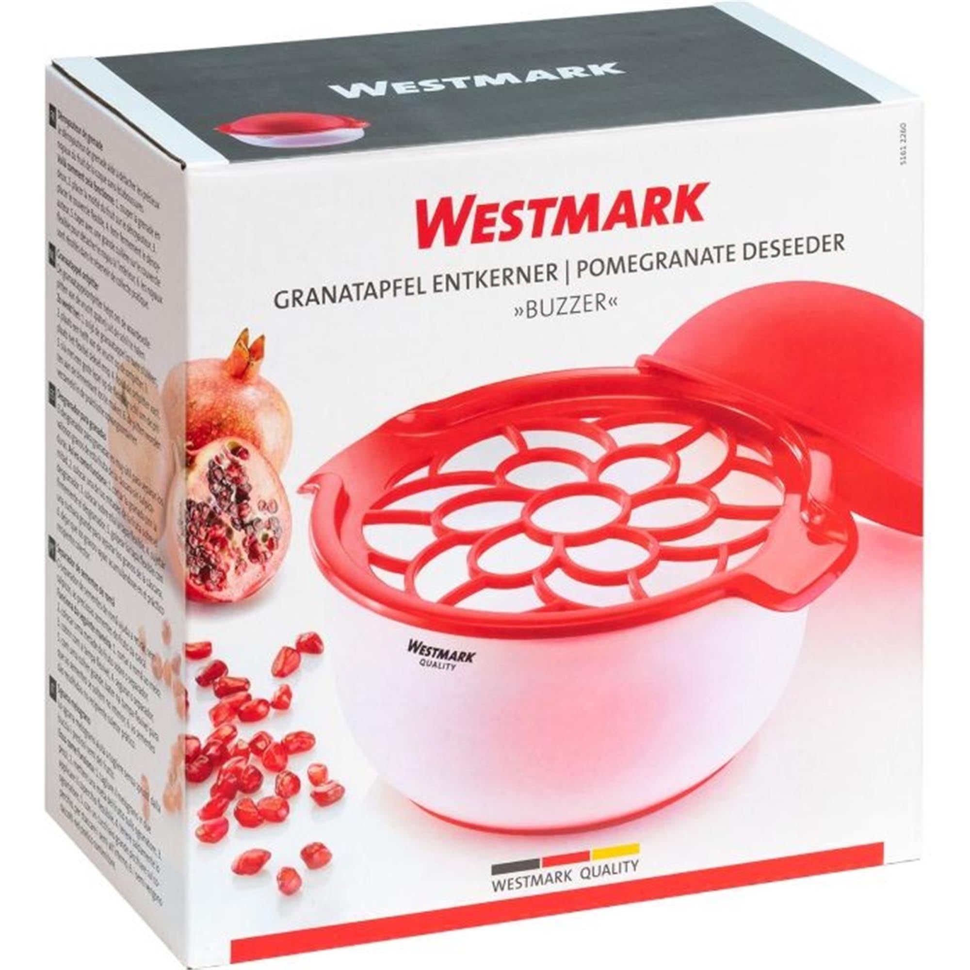 Praktischer Granatapfel Entkerner Buzzer von Westmark, perfekt zum schnellen und mühelosen Entkernen von Granatäpfeln für frische, gesunde Gerichte.
