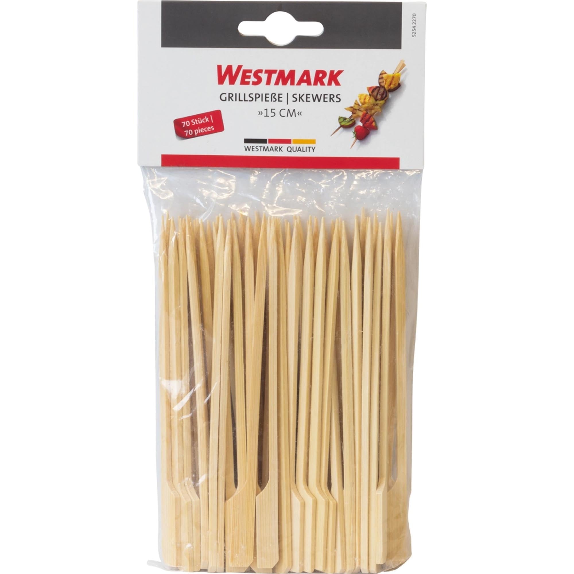 Entdecken Sie die 70 Fingerfood Sticks und Grillspieße von Westmark! Ideal für Grillabende, Buffets und kreative Mini-Spieße aus robustem Bambus.