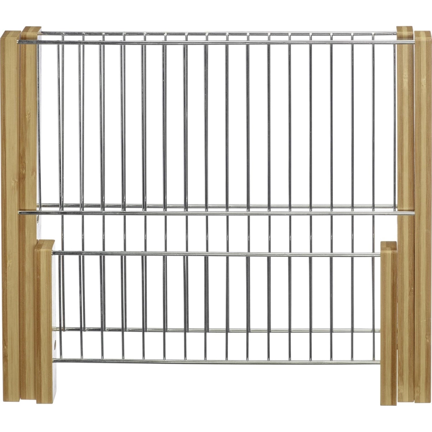 Praktisches Abtropfgestell Tilo aus robustem Bambus, faltbar und ideal für kleine Küchen, bietet eine stilvolle Lösung zum Abtropfen von Geschirr.