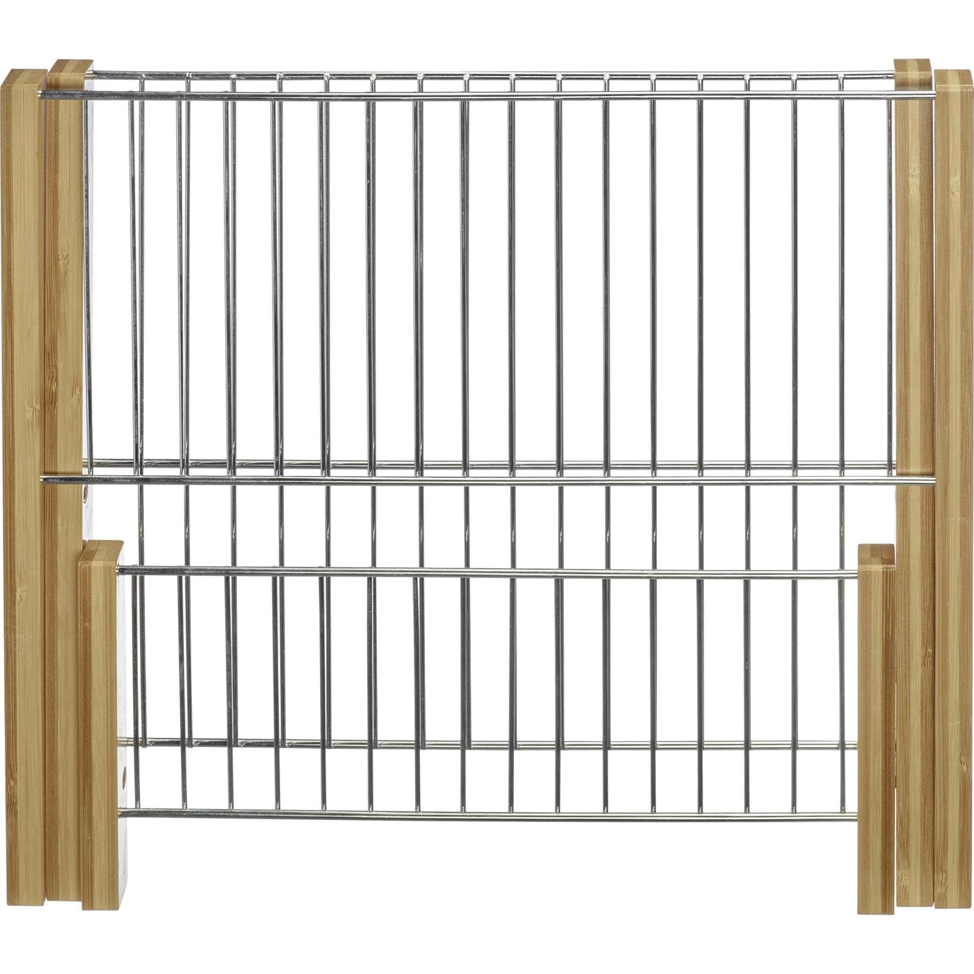 Faltbares Abtropfgestell aus Bambus, ideal für Geschirr, platzsparend und umweltfreundlich, von Westmark.