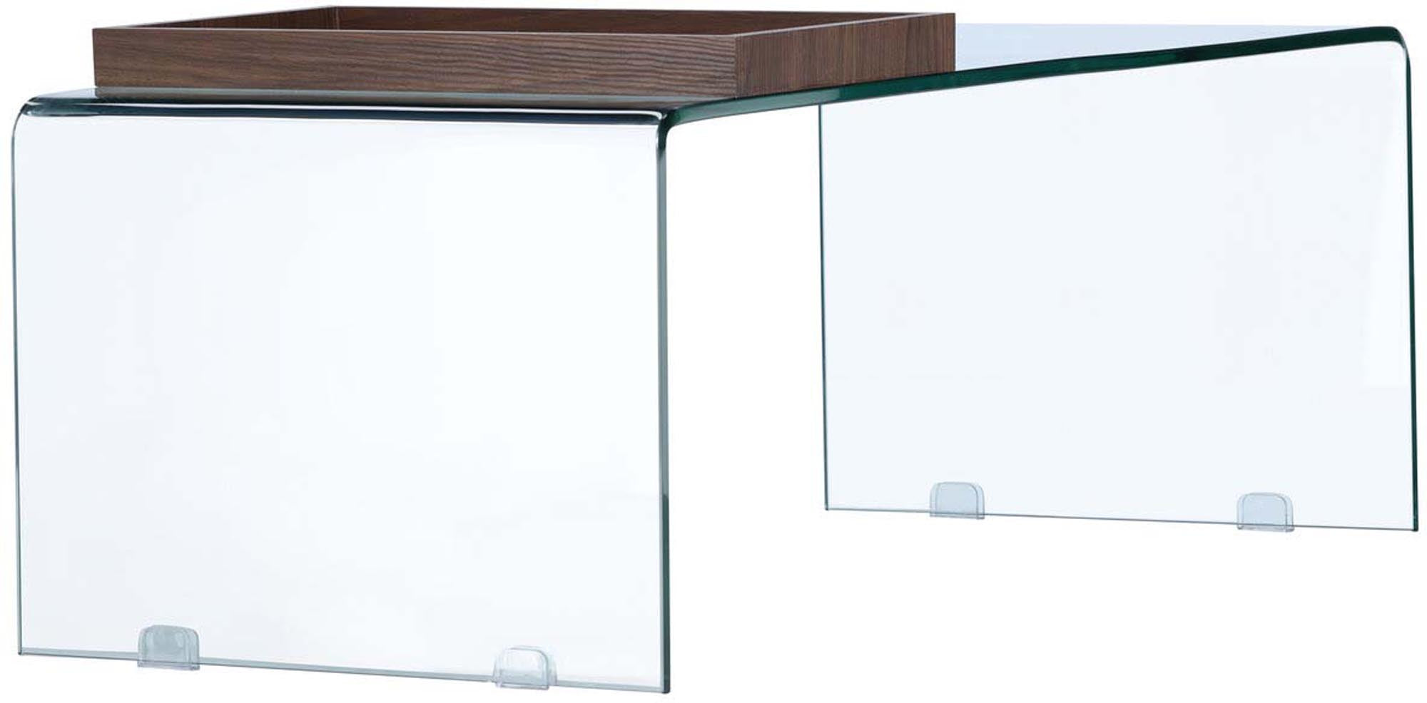 Entdecken Sie den Telemark Coffee Tisch von Venture Home – ein eleganter, skandinavischer Beistelltisch aus Glas und Holz, ideal für jeden Raum.