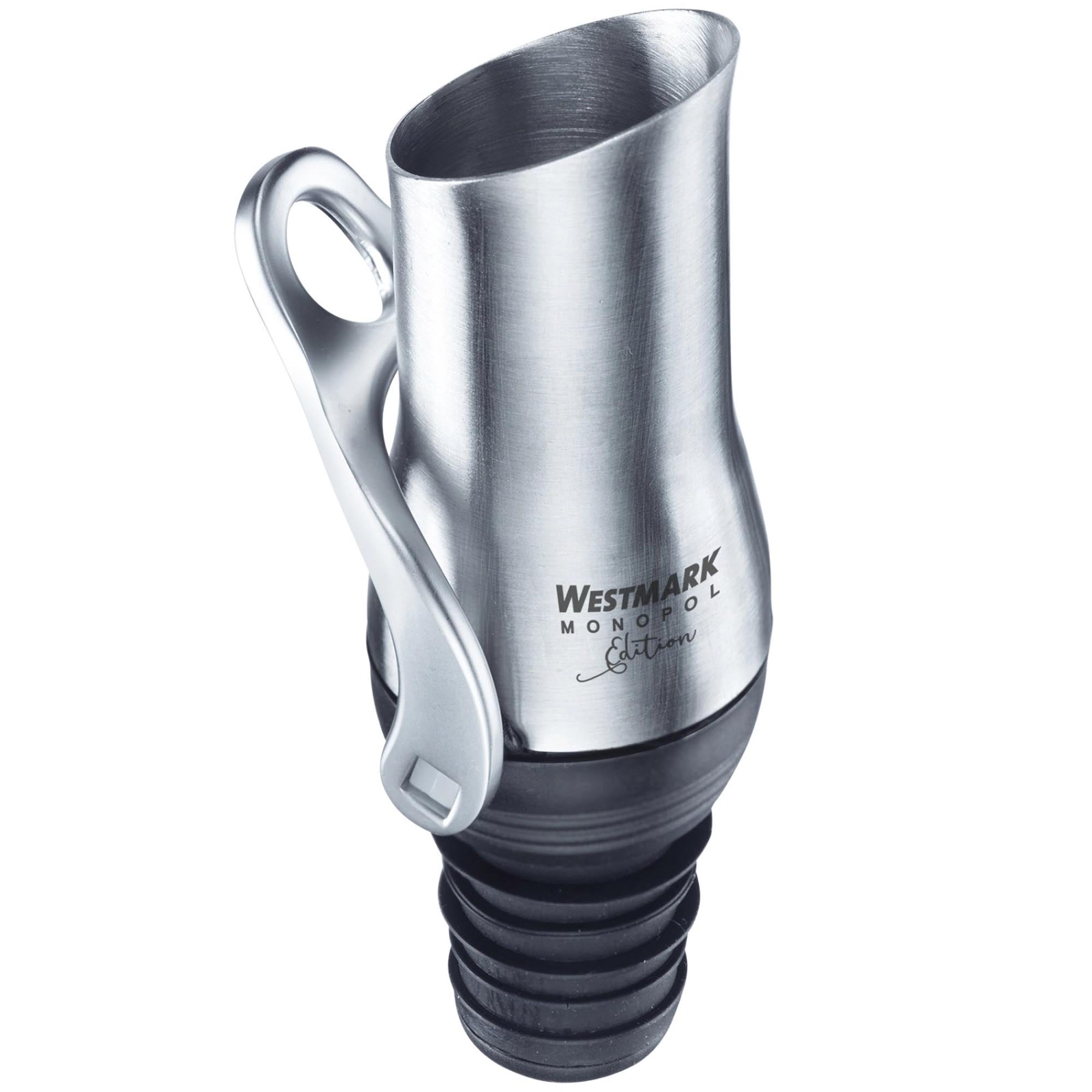 Entdecken Sie die Westmark Ausgießer Luca Monopol Edition mit innovativem Verschließmechanismus. Hochwertiger Edelstahl, elegantes Design, ideal für Bar und Küche.