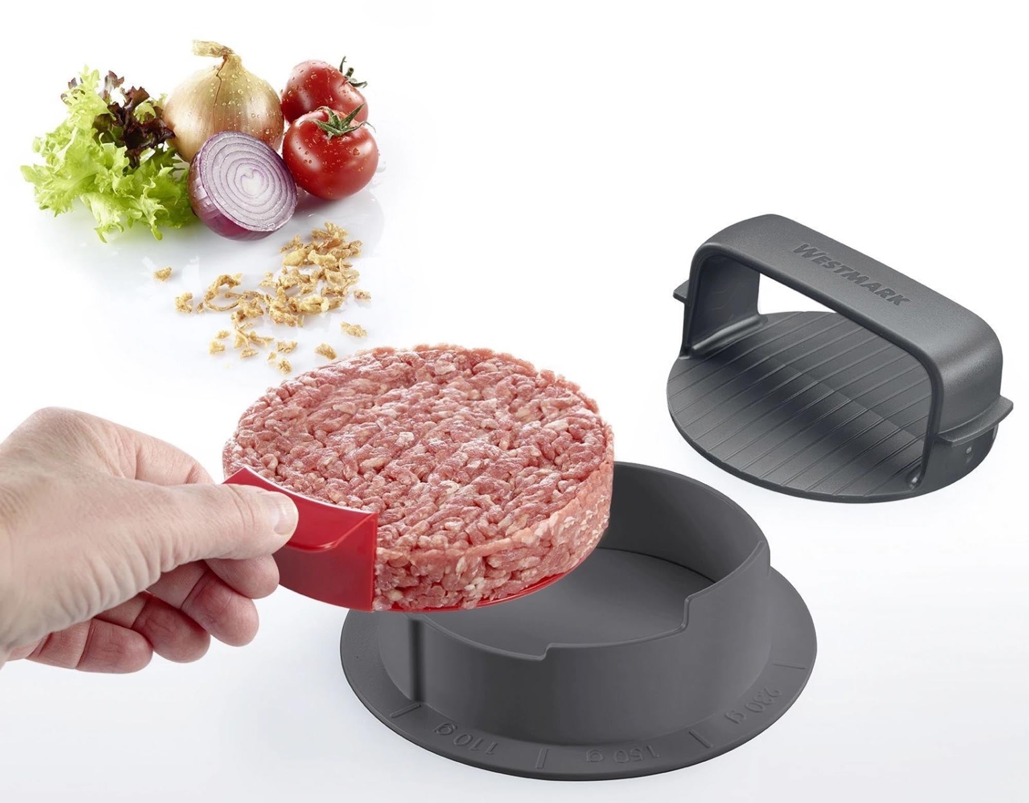 Der Hamburgermaker Vario Plus von Westmark formt perfekte Burgerpatties – ideal für Grillabende und kreative Burgerideen.
