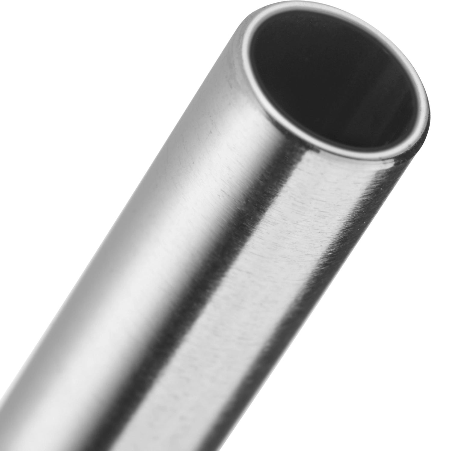 4 straight stainless steel drinking straws. cleaning b.