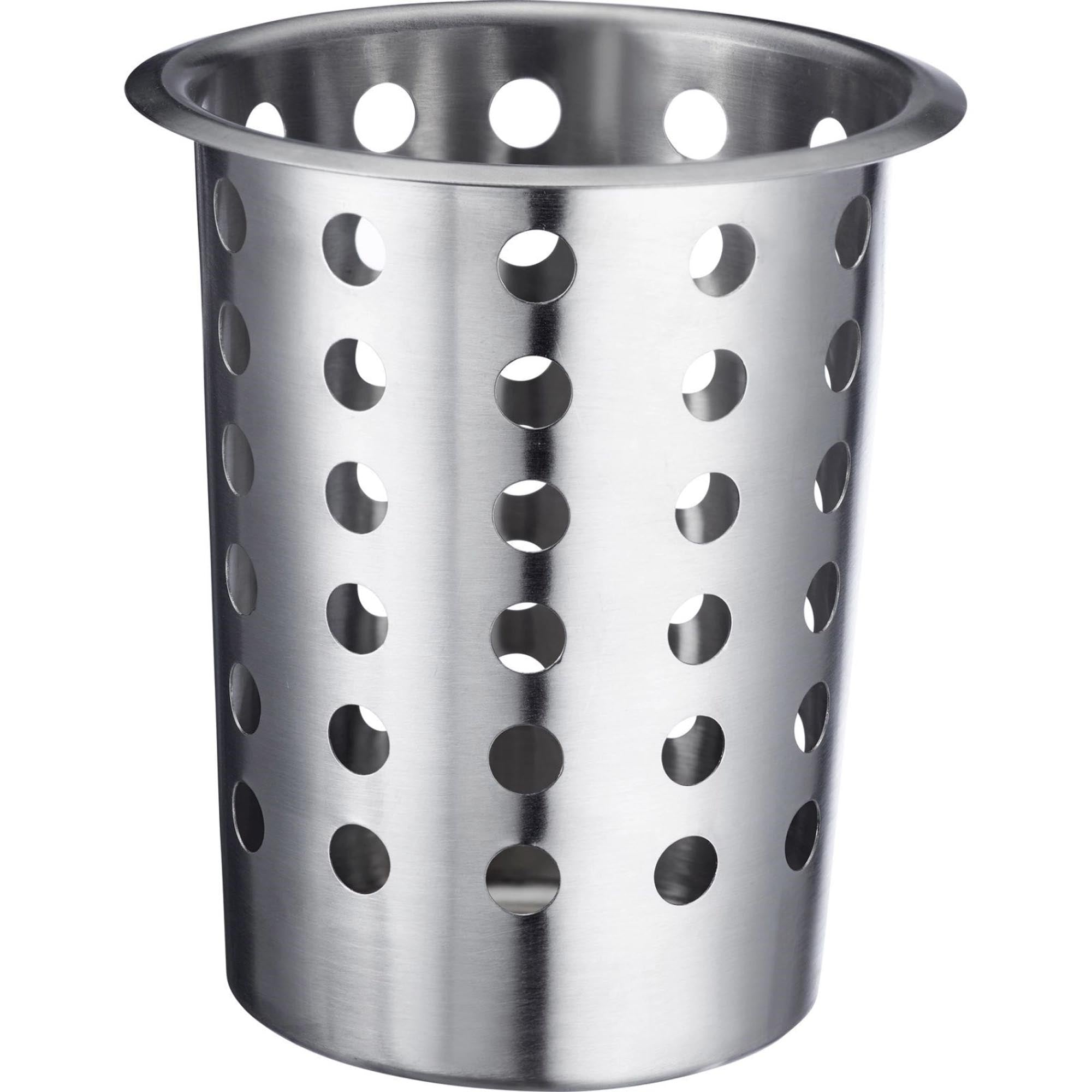 Der konische Besteckköcher D116 mm von Westmark aus hochwertigem Edelstahl vereint Funktionalität und stilvolles Design. Ideal zur ordentlichen Aufbewahrung von Besteck.