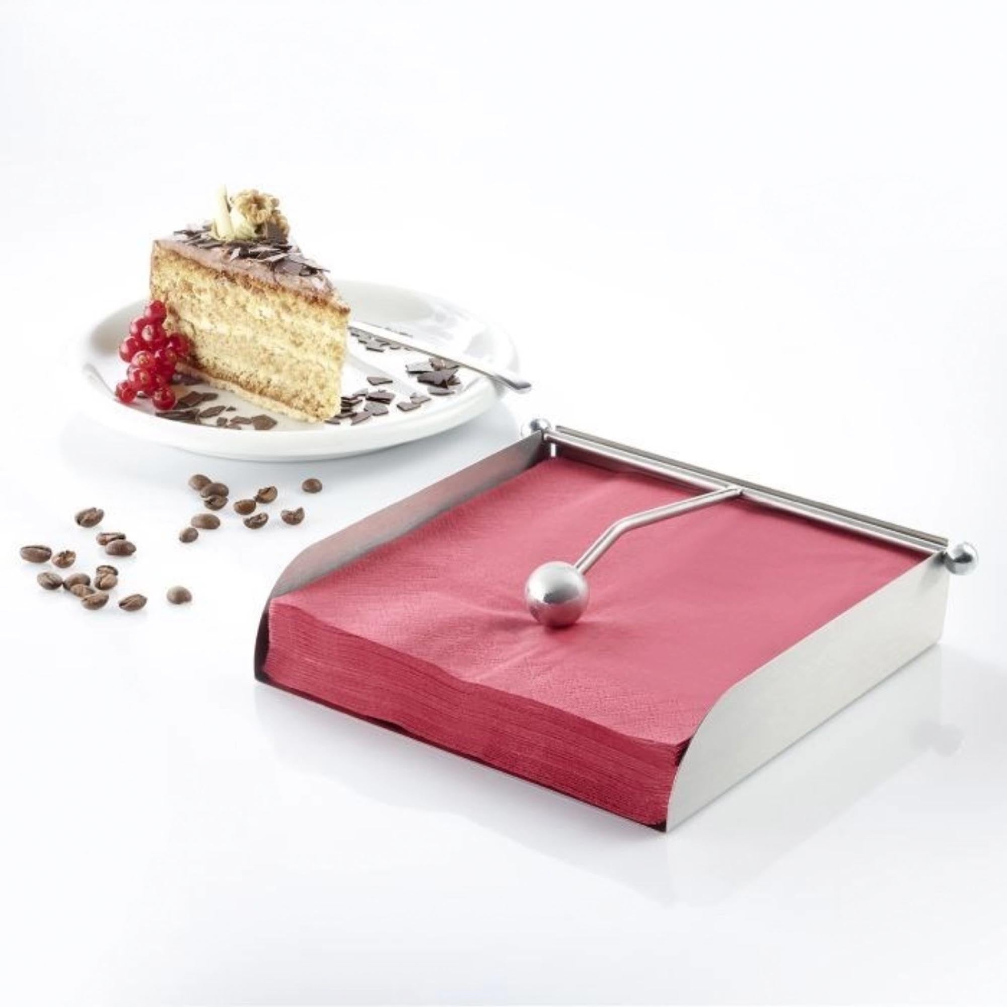 Eleganter Serviettenhalter aus Edelstahl von Westmark, 16.4x16.4cm, ideal für stilvolle und funktionale Tischdekoration.