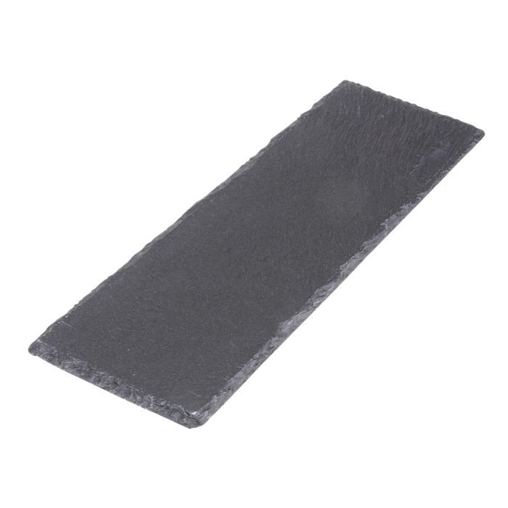 Elegante Servierplatten aus Naturschiefer, ideal für Tapas und Snacks, 30x10cm, 4er-Set von Westmark, stilvoll und praktisch.