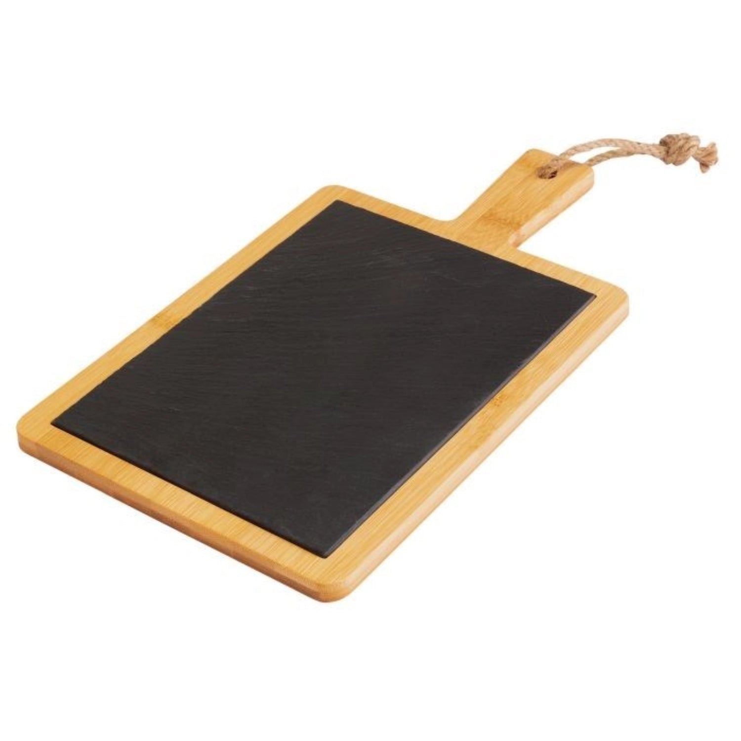 Serving plate tapas and friends, slate in bamboo, 32x18, s