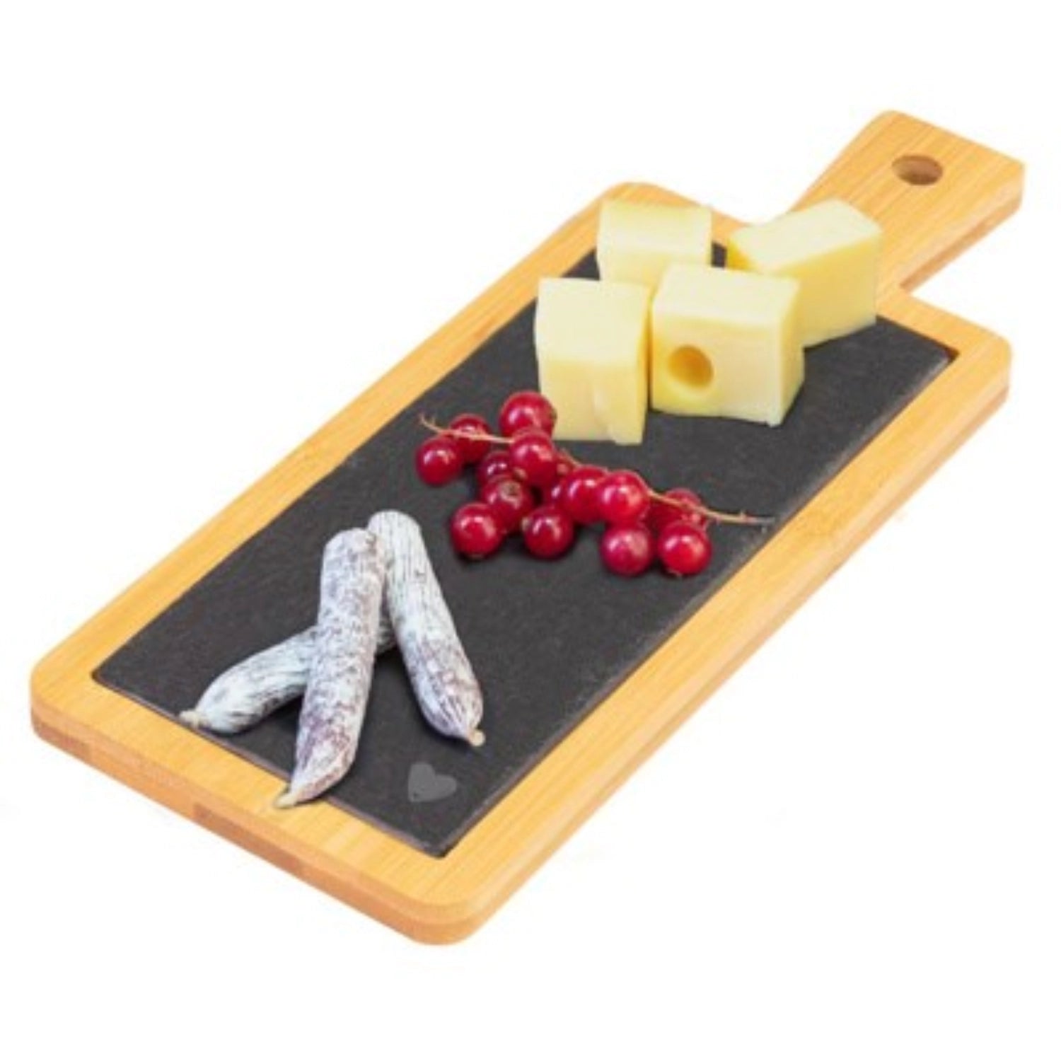 Genießen Sie gesellige Abende mit der stilvollen Tapasplatte "Tapas u. Friends" von Westmark. Aus Bambus und Schiefer (23x9 cm) – perfekt für Ihre Snacks!