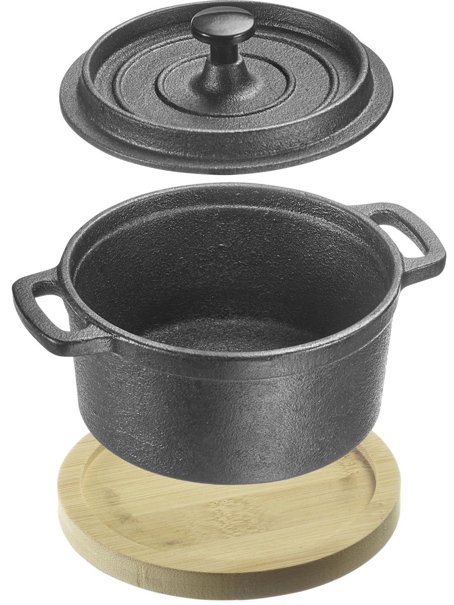 Kleiner gusseiserner Topf mit Deckel, perfekt für Tapas und Beilagen, 250ml, langlebig und elegant, von Westmark.