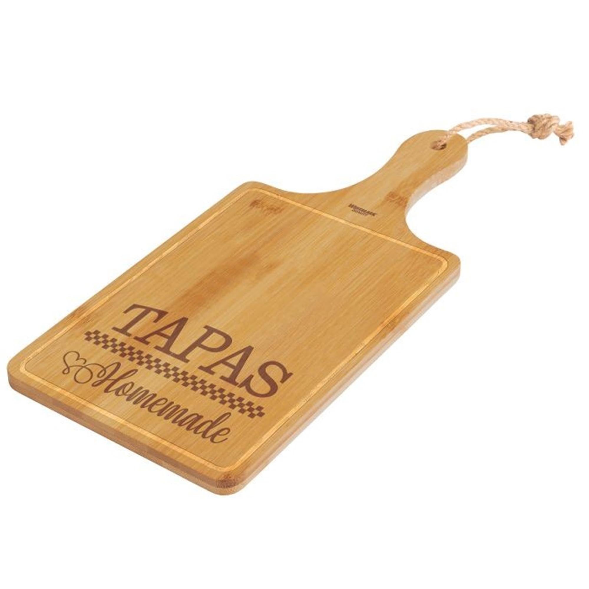 Elegantes Servierbrett aus Bambus, ideal für Tapas und Snacks. Perfekt für stilvolles Servieren und Präsentieren.