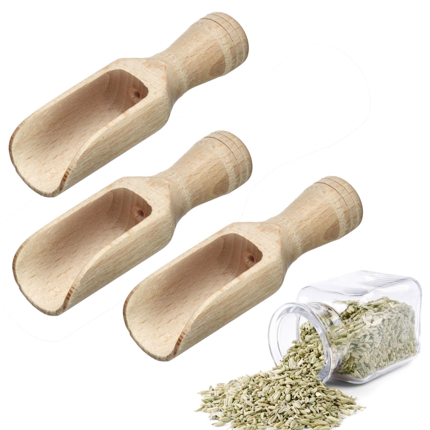 Set de 3 cuillères à épices Midi 4ml 7,5x2,5x1,8cm