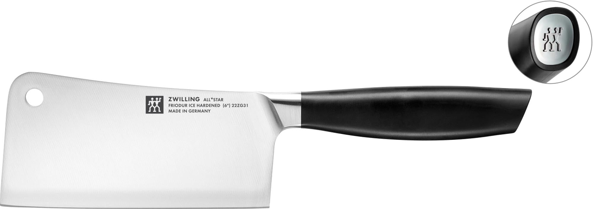 Entdecken Sie das All Star Chin. Hackmesser 150 von Zwilling – präzise, langlebig und ergonomisch. Ideal für Fleisch, Gemüse und Kräuter.