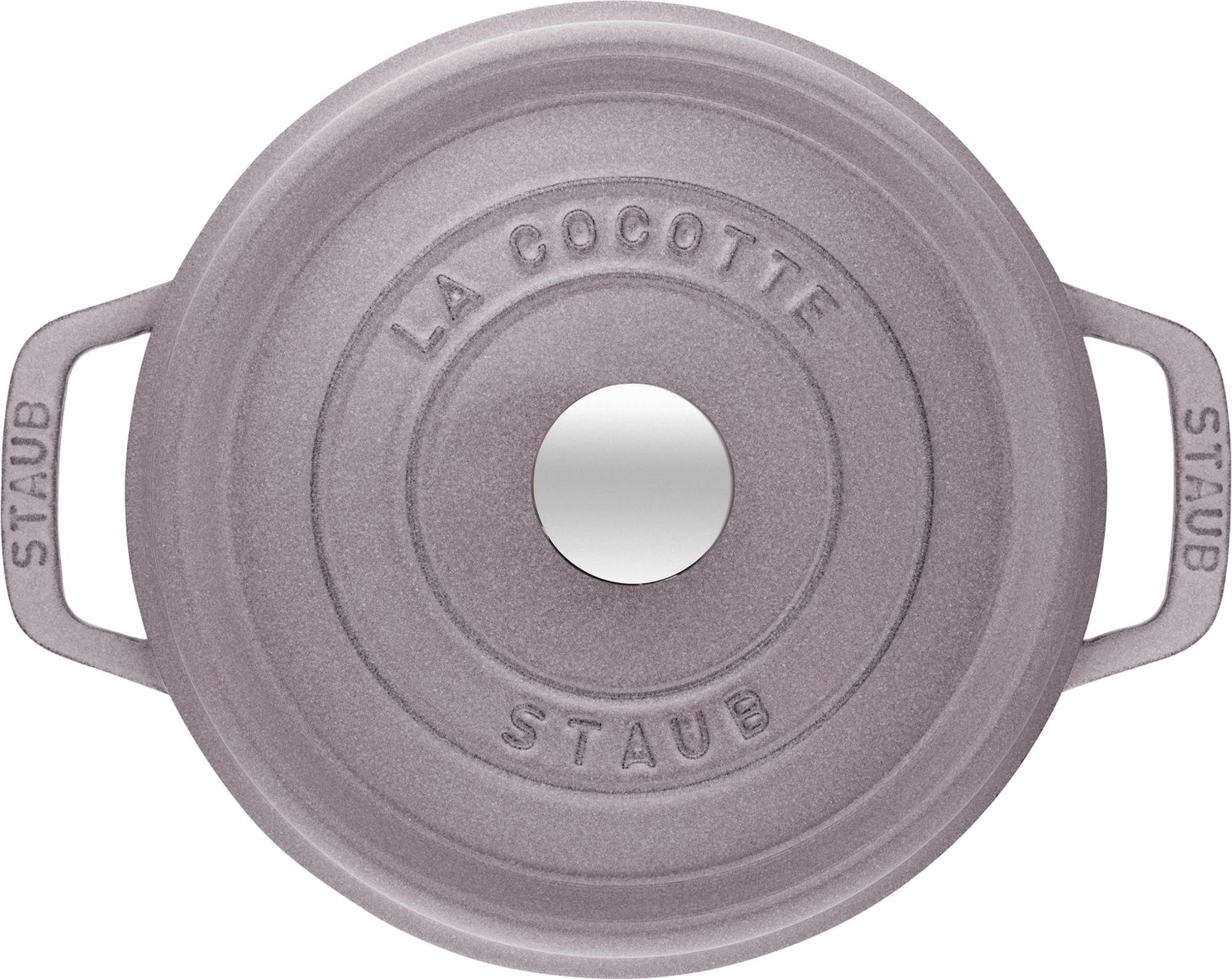 Entdecken Sie die stilvolle Cocotte von Staub: 20 cm, rund, Kirschblüte, 2.2l aus hochwertigem Gusseisen für perfekte Kochmomente.