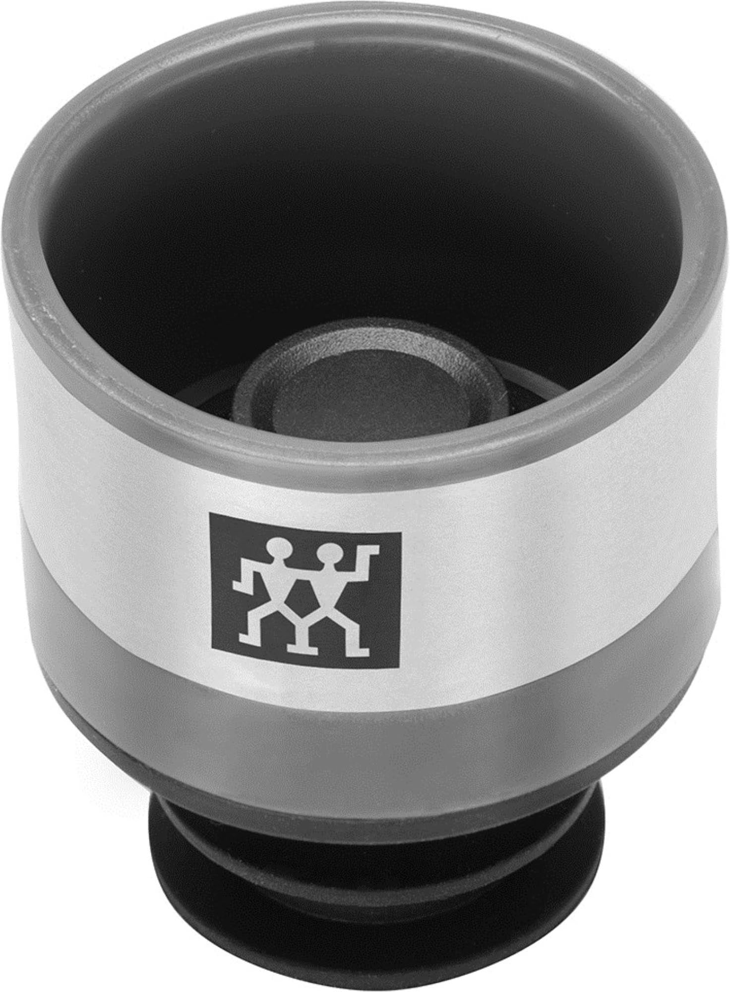 Praktischer Vakuum-Weinverschluss von Zwilling Kitchen, 3x3x4 cm, in elegantem Grau, hält Wein länger frisch und aromatisch.