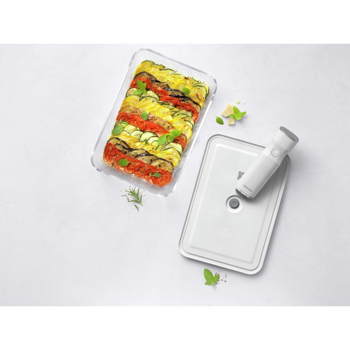 Vakuum Gratinform, Glas, 29.2x20x9.7 cm - 2.8L in Transparent präsentiert im Onlineshop von KAQTU Design AG. Backform / Backblech ist von Zwilling Kitchen