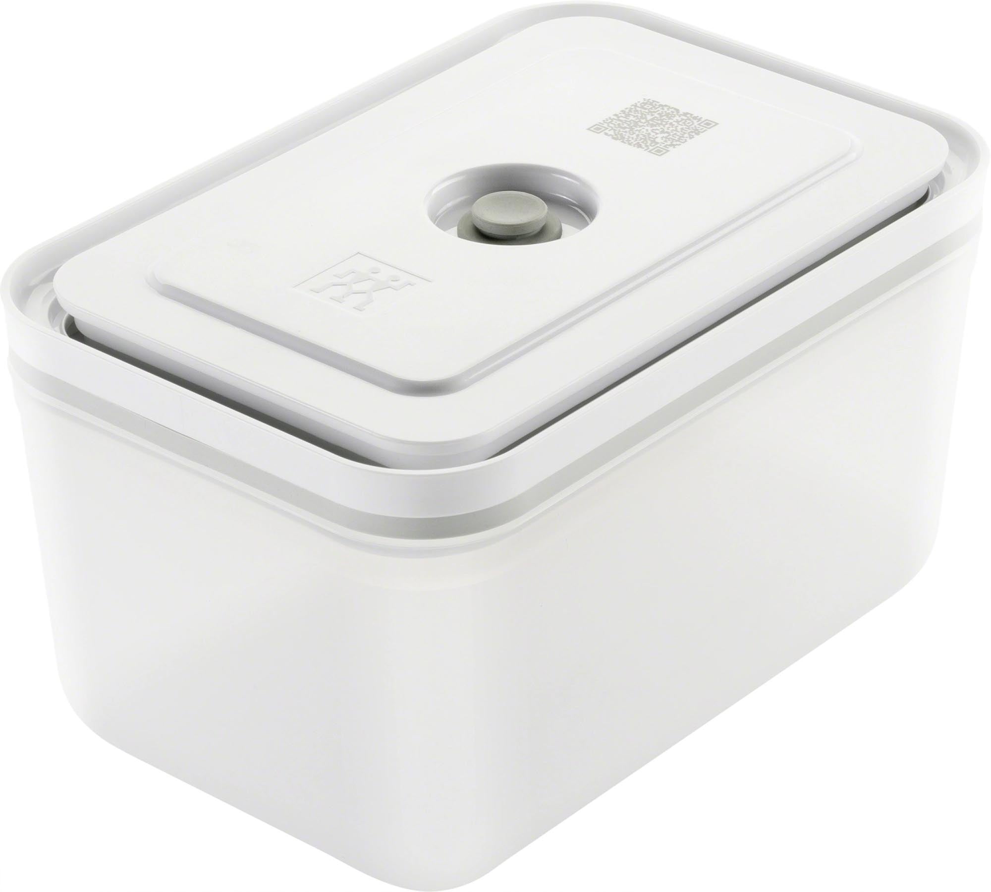 Die Vakuumbox L von Zwilling (21,4x14,4x12,8 cm, 2,0L) hält Lebensmittel frisch, ist BPA-frei, spülmaschinenfest und ideal für Obst, Gemüse und mehr.